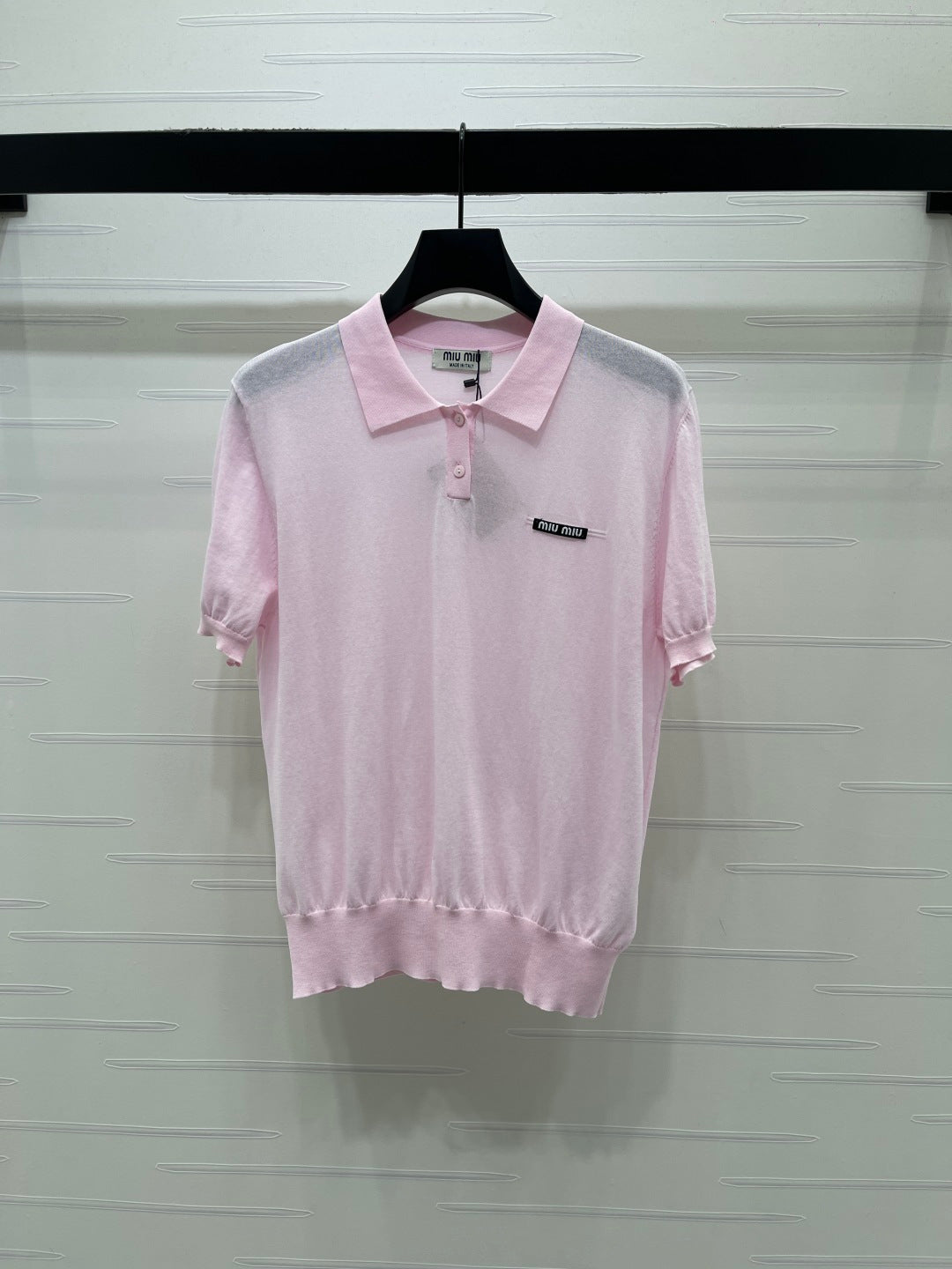 Miumiu 2026 Polo Shirt White Gray Blue Pink Cashmere