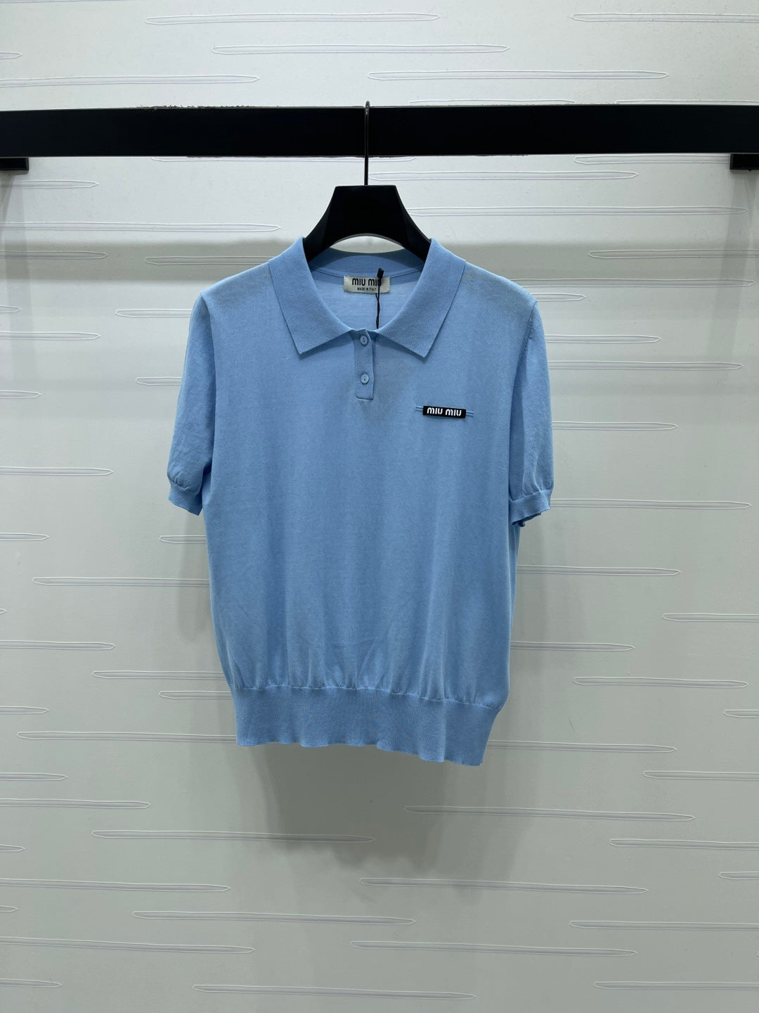 Miumiu 2026 Polo Shirt White Gray Blue Pink Cashmere