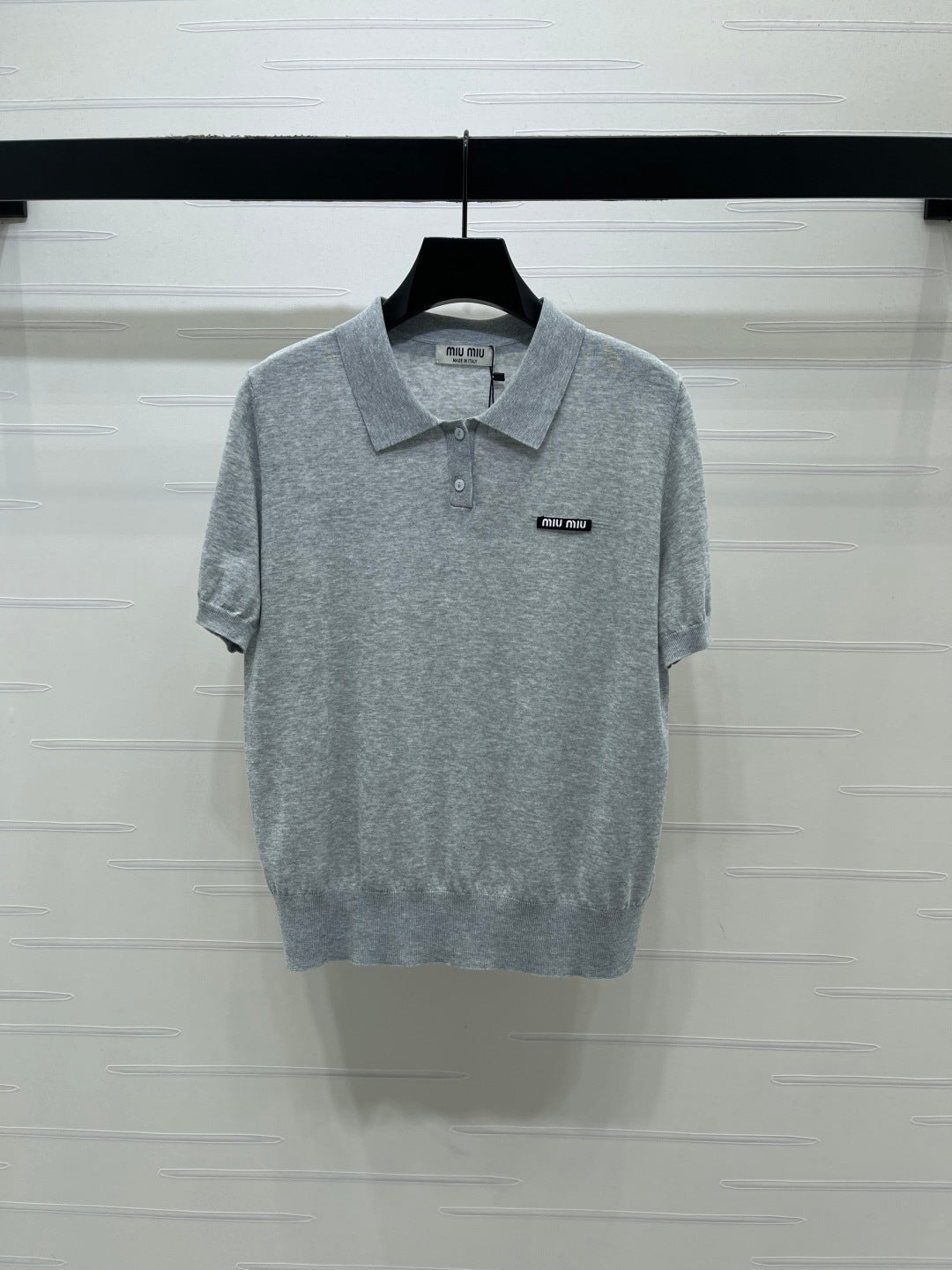 Miumiu 2026 Polo Shirt White Gray Blue Pink Cashmere