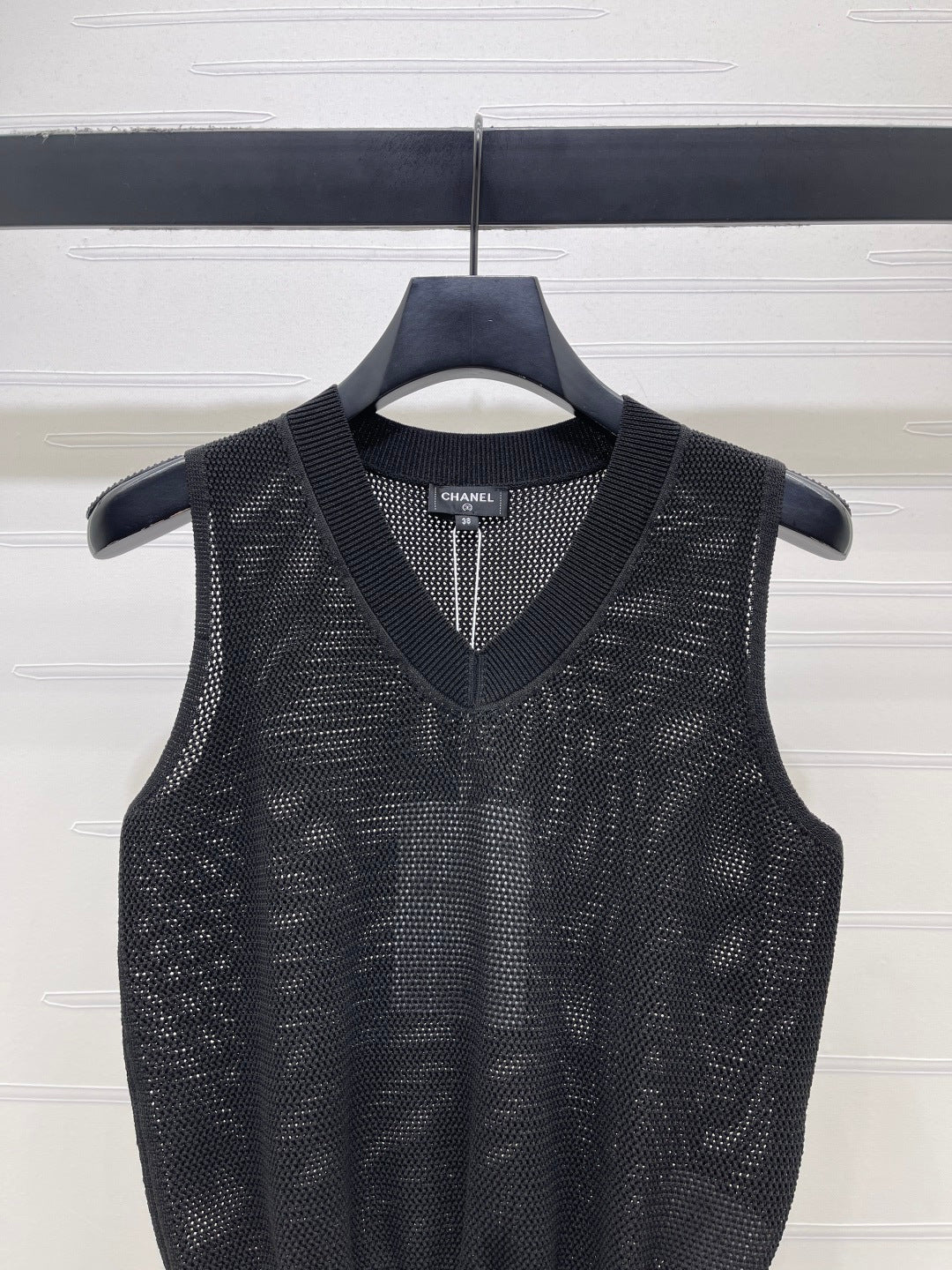 Chanel 2026 Vest Black and White Silk Polyester 136355