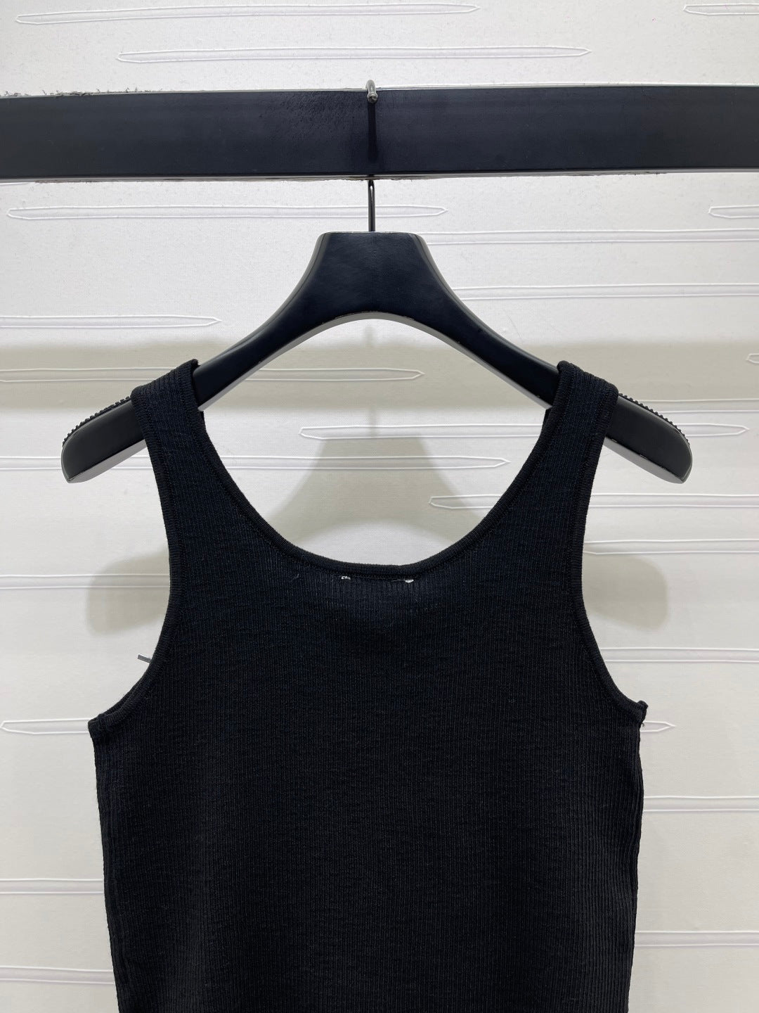 Chanel 2026 Rhinestone Pocket Vest Black and White Tencel Wool 359824