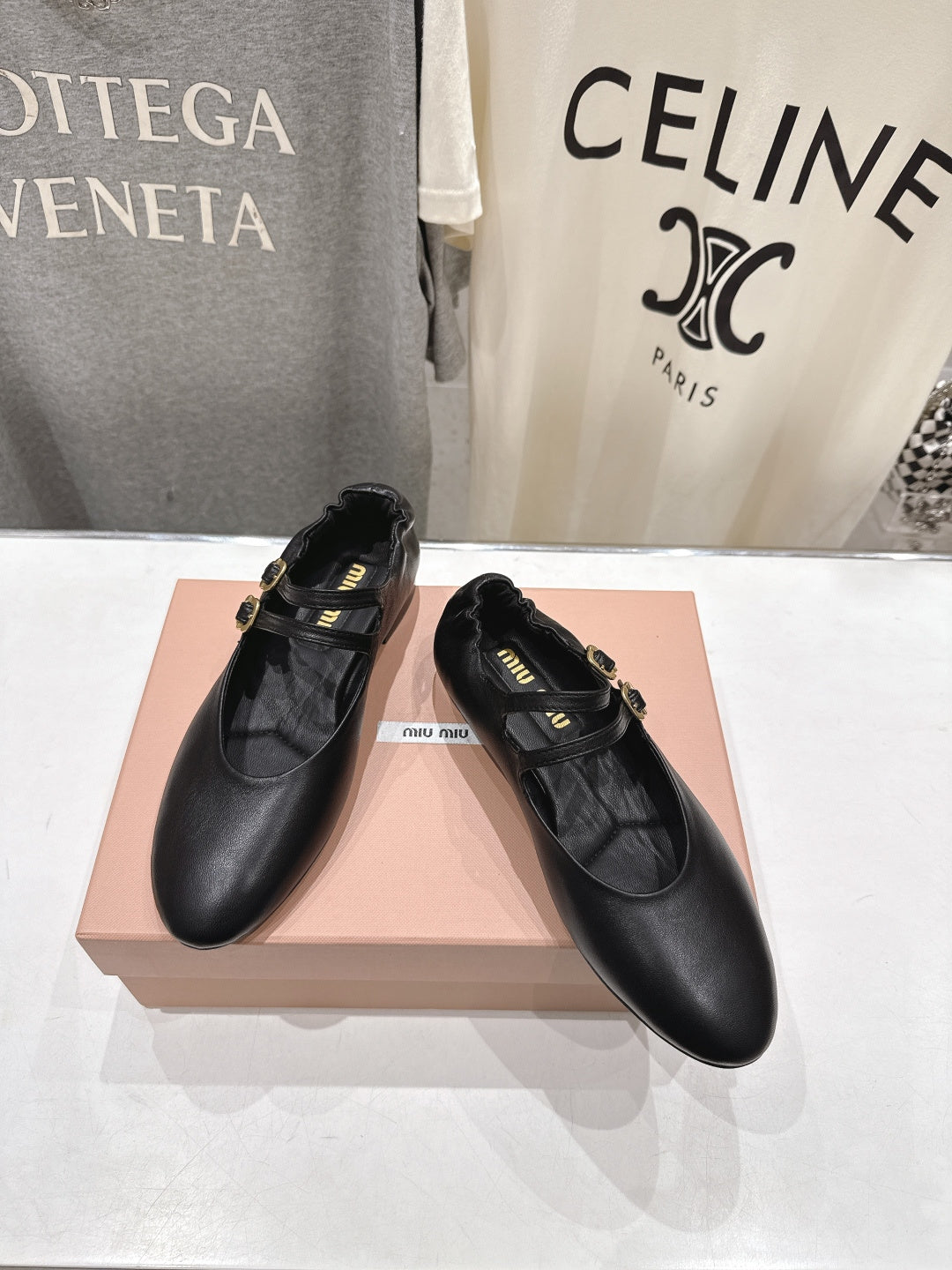 Miumiu 26ss Mary Jane Ballet Flats Cowhide 713091