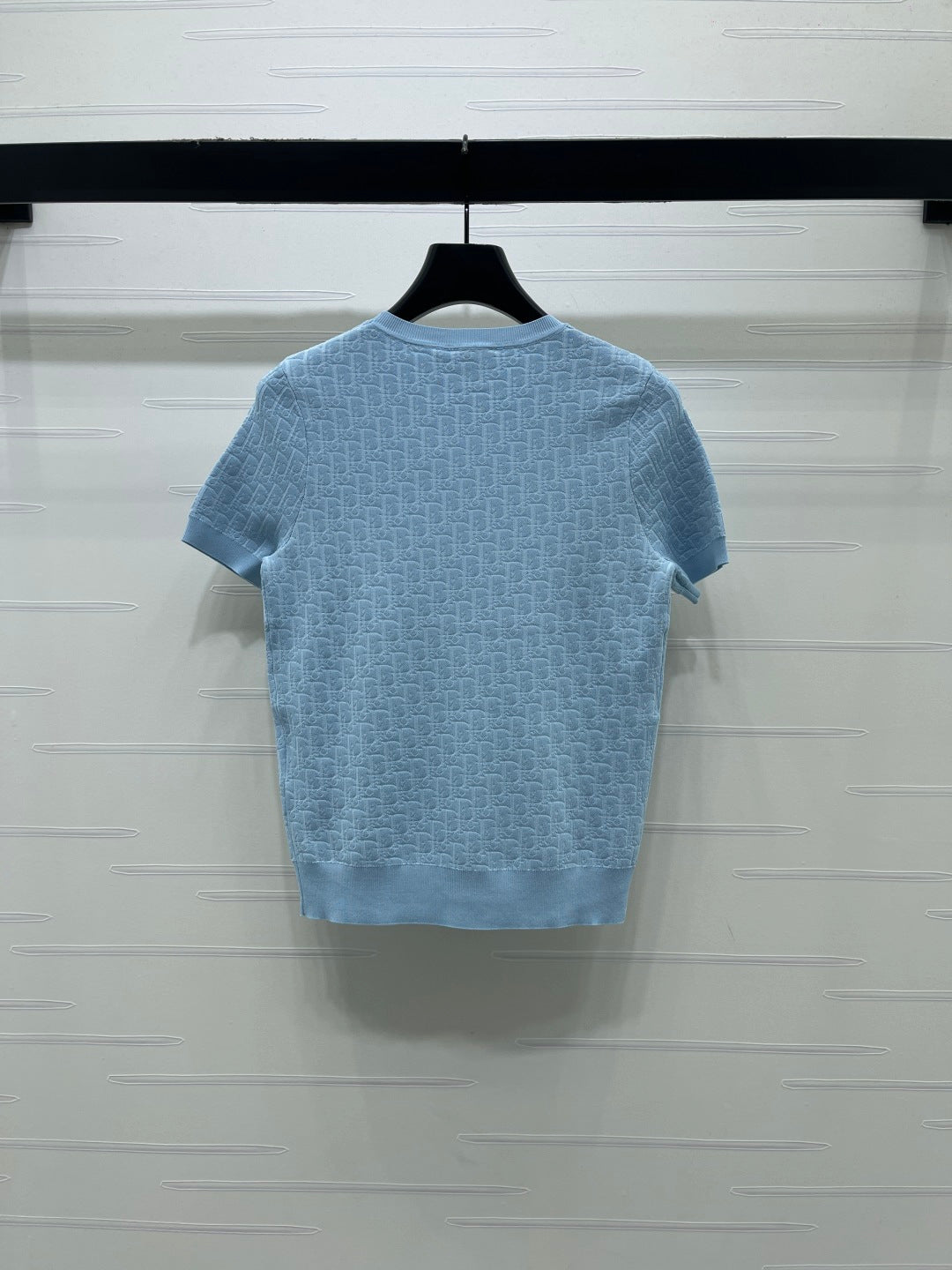 Dior 2026 Jacquard Pattern Knit Short-Sleeve T-Shirt Wool 160258