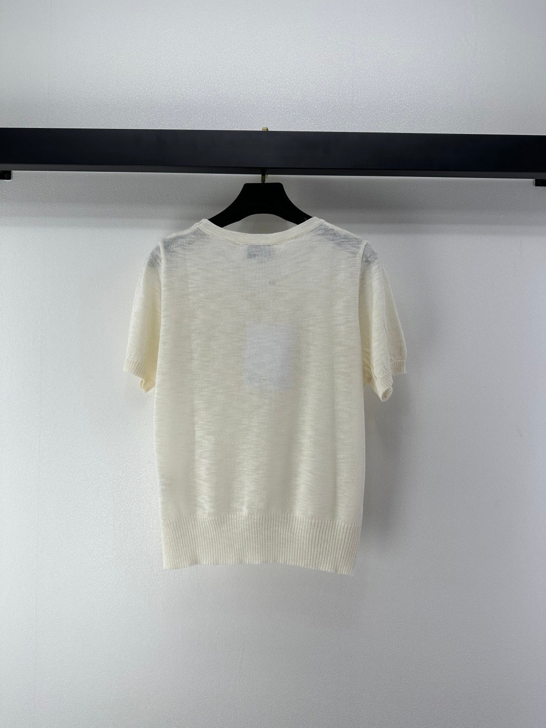 Chanel 2026 Bow Knit Short-sleeved Top Wool 364820