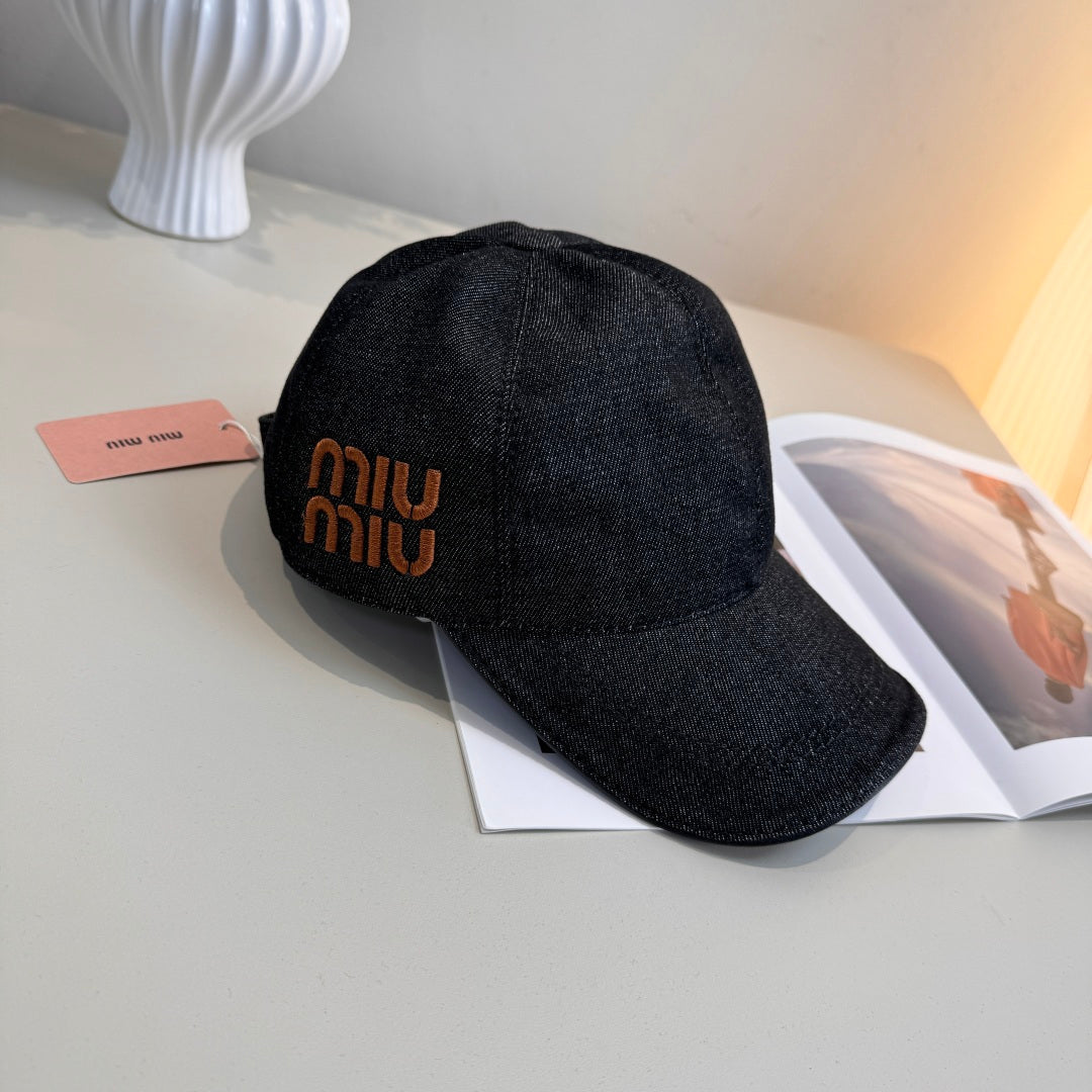 Miumiu Baseball Cap Denim Cotton 343799