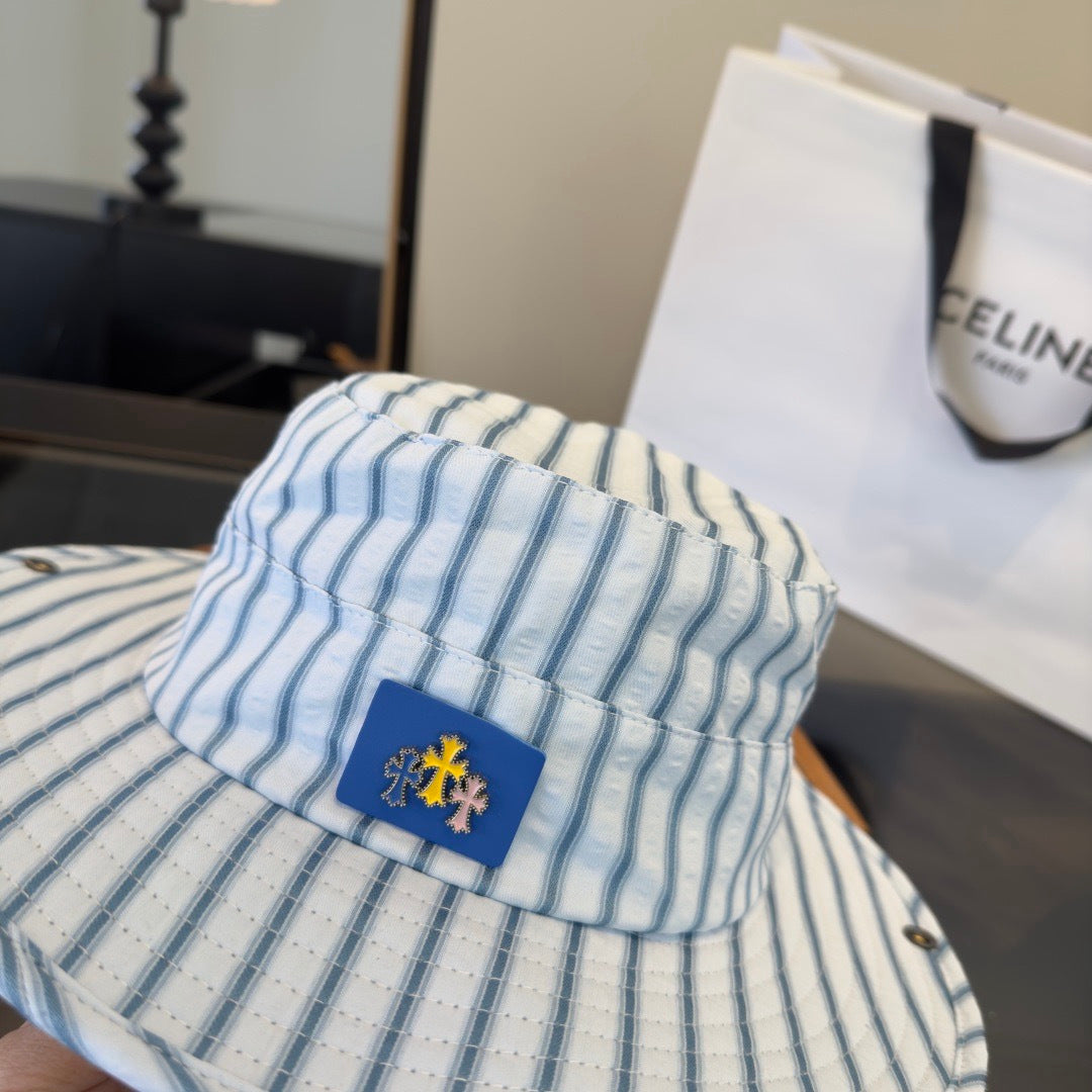 Chrome Hearts Striped Bucket Hat 240572