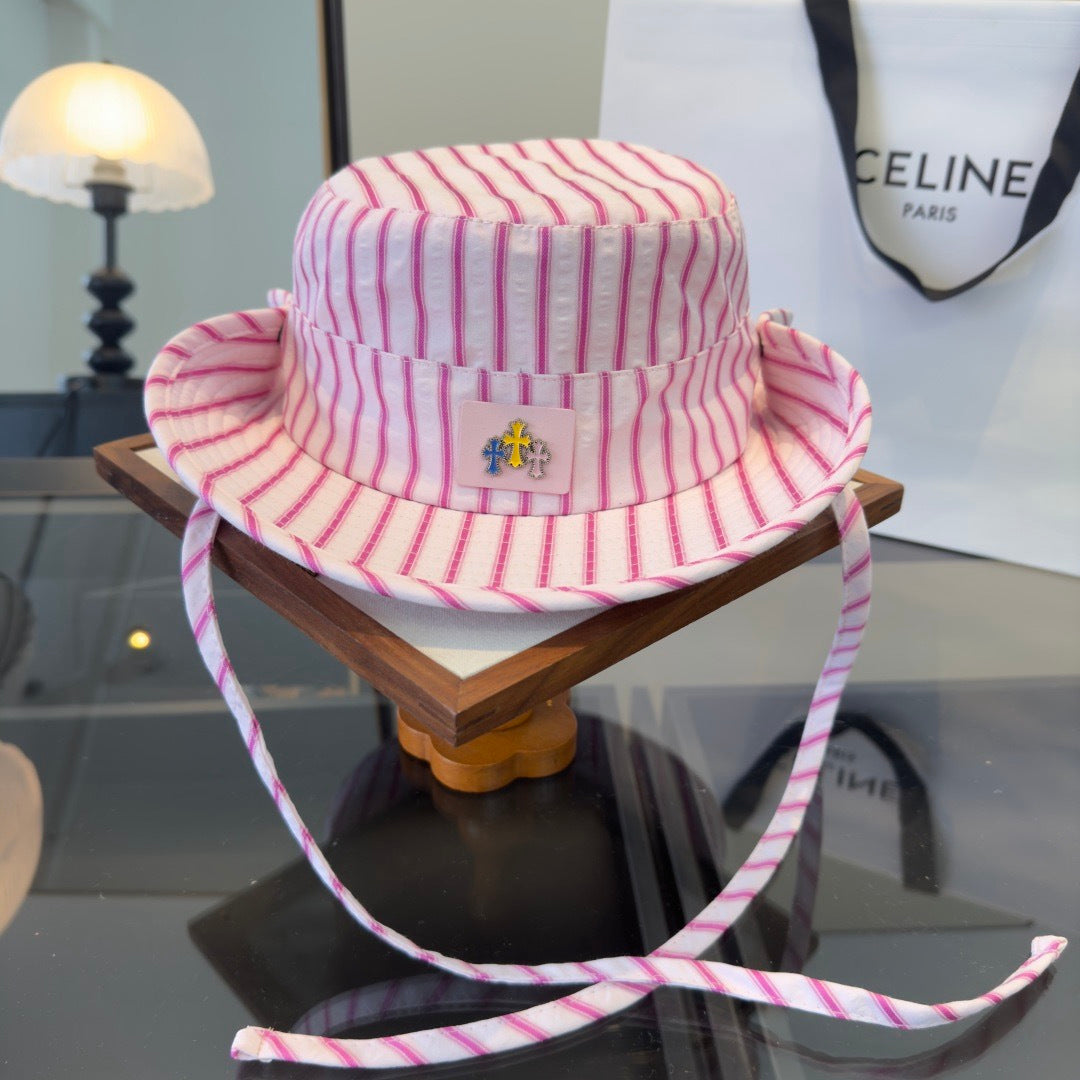 Chrome Hearts Striped Bucket Hat 240572