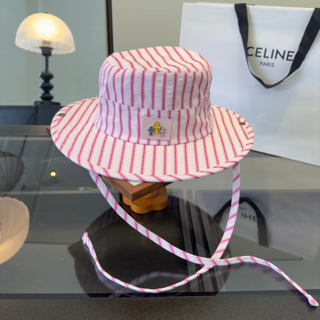 Chrome Hearts Striped Bucket Hat 240572