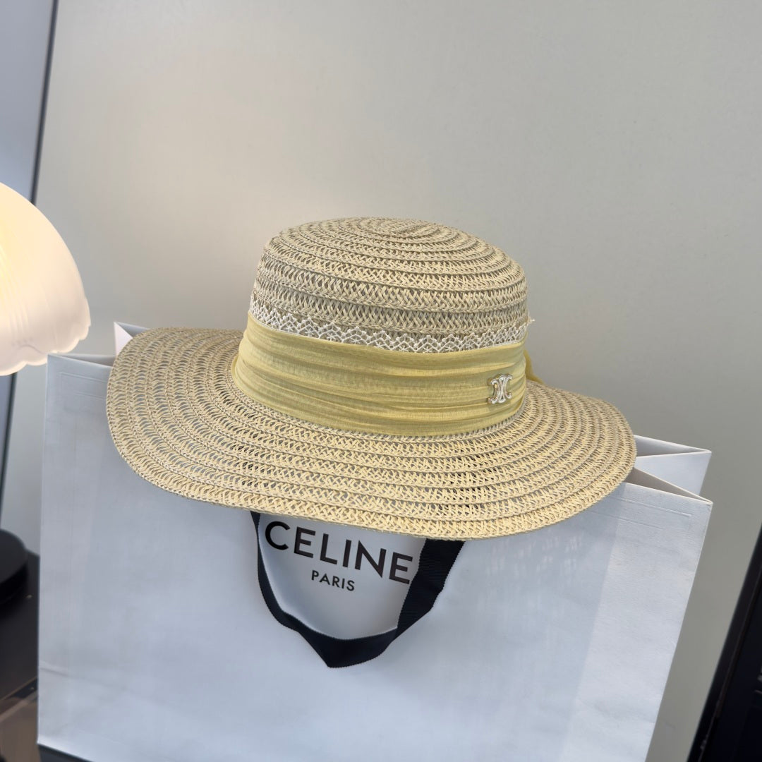 Celine Flat-top Straw Hat 262175