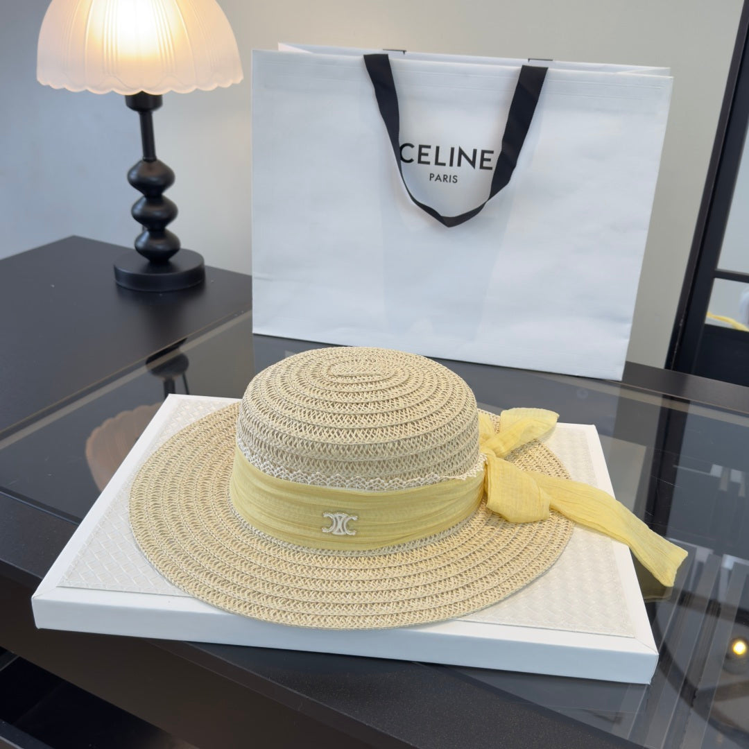Celine Flat-top Straw Hat 262175