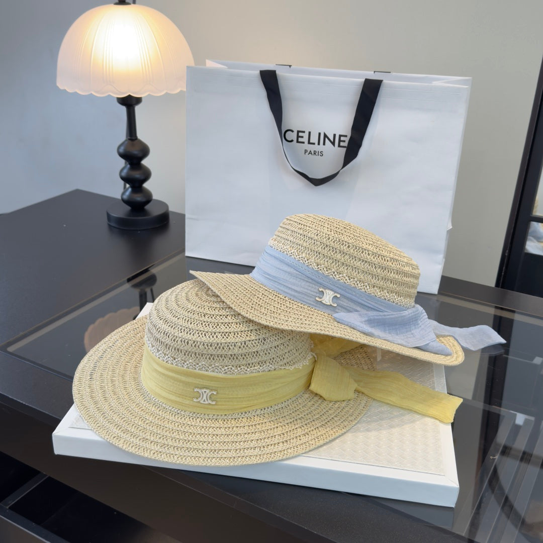 Celine Flat-top Straw Hat 262175