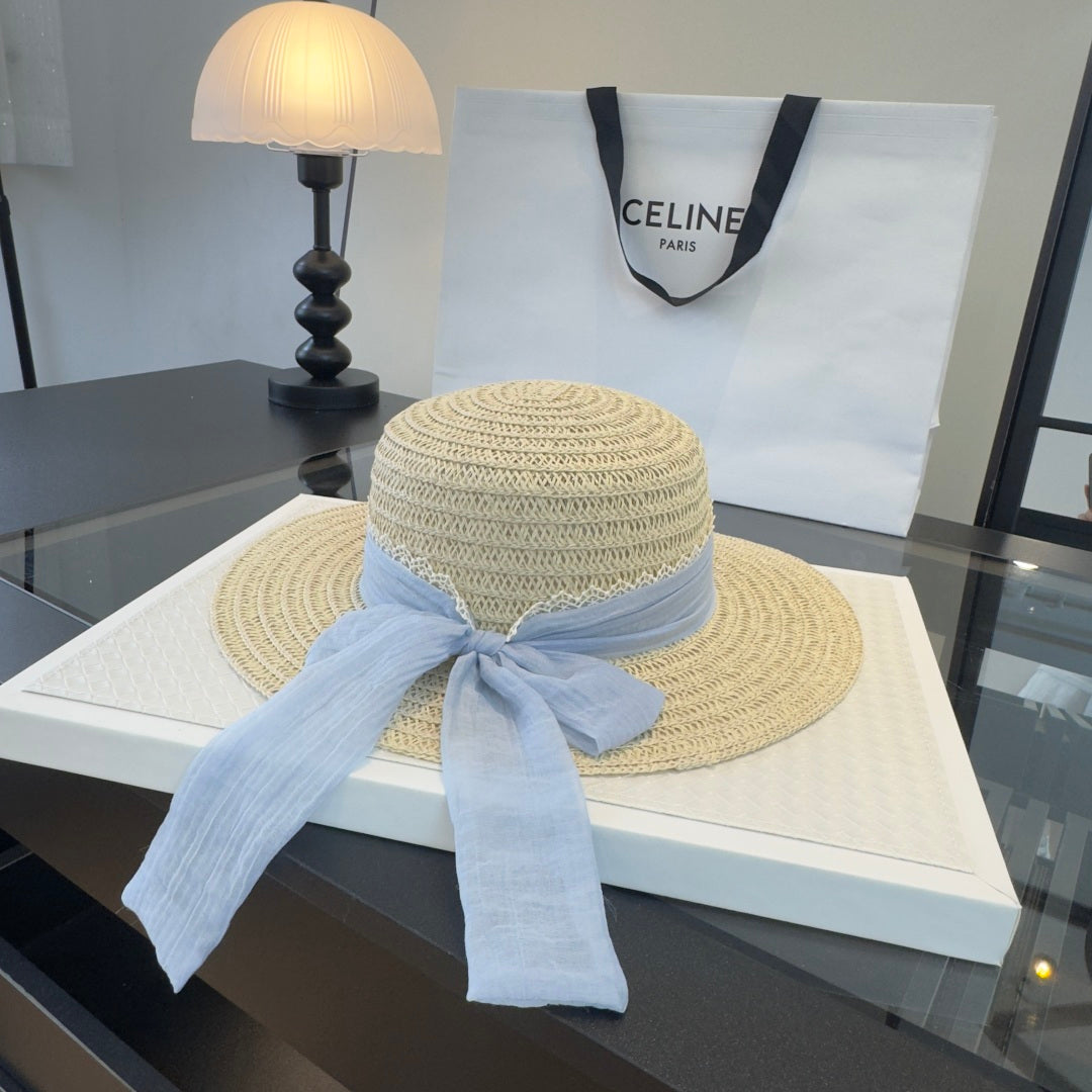 Celine Flat-top Straw Hat 262175