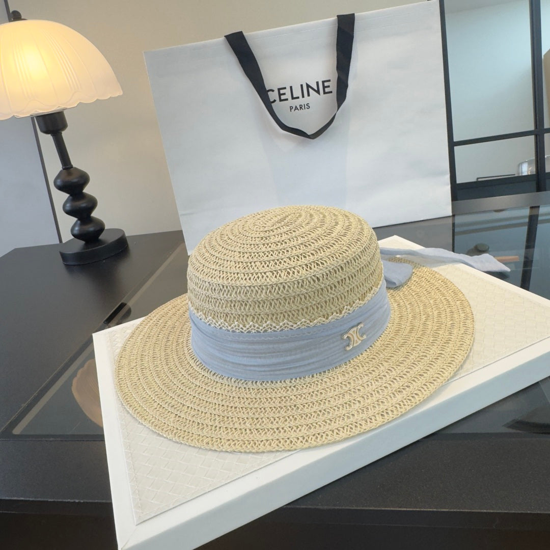 Celine Flat-top Straw Hat 262175