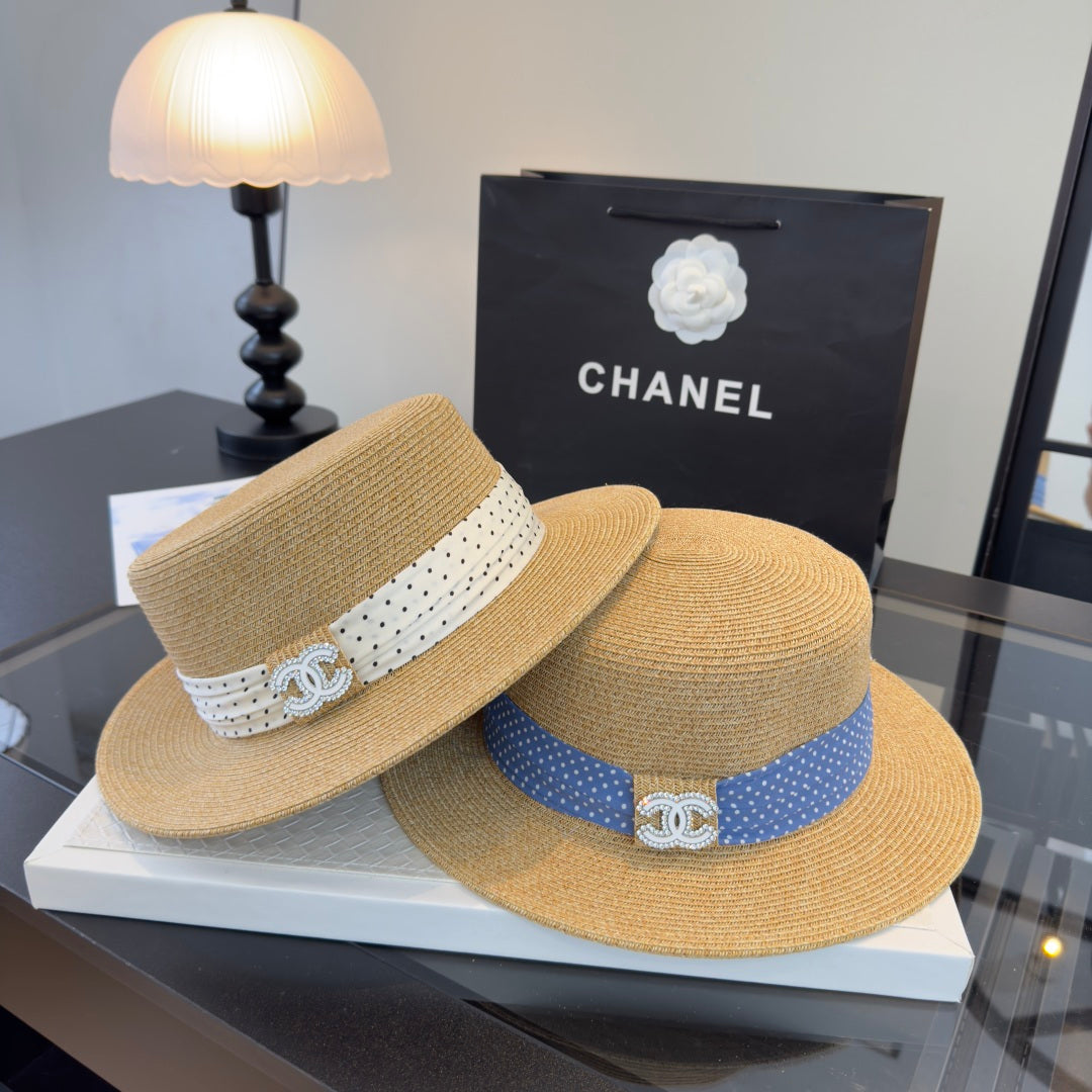 Chanel Flat-top Straw Hat 262178