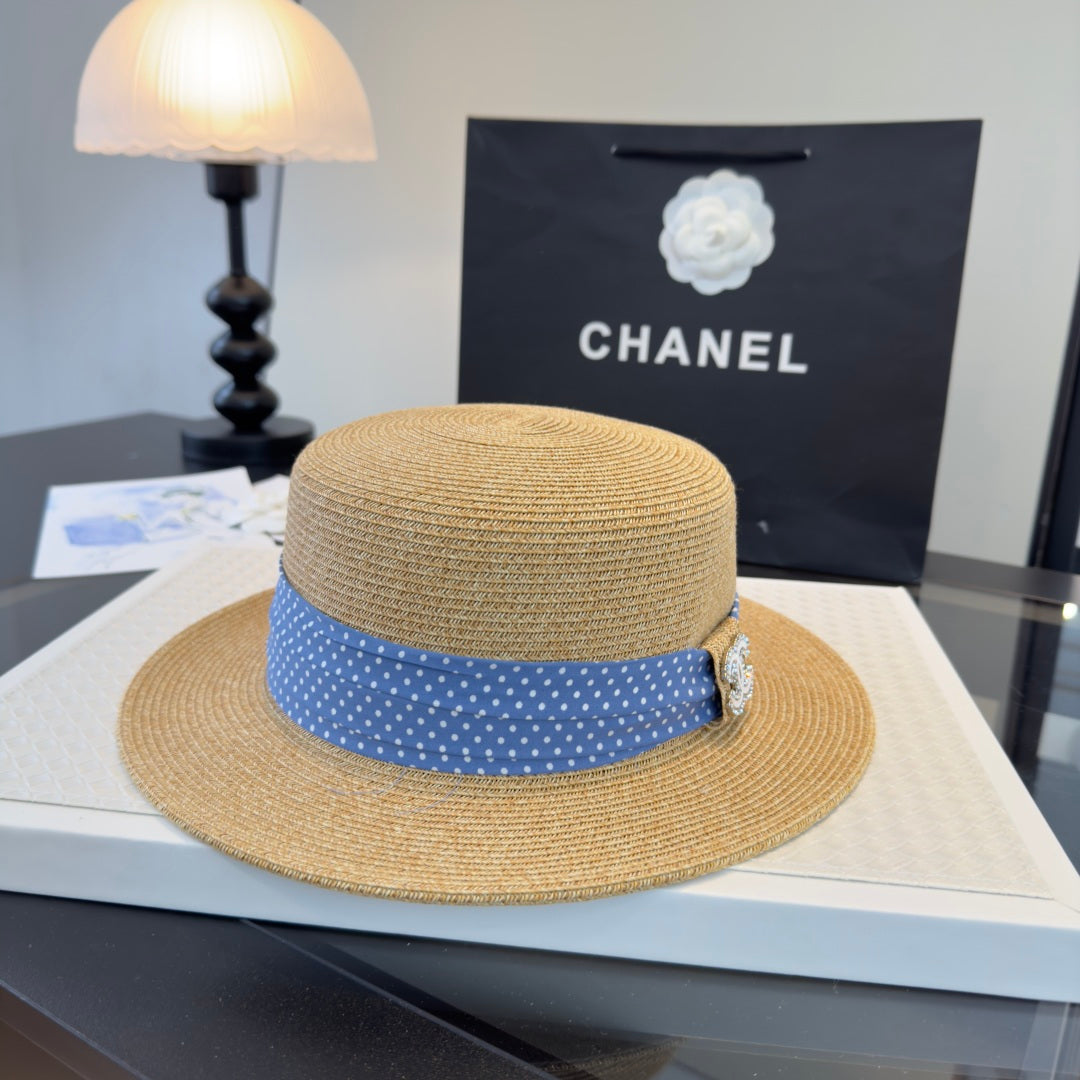 Chanel Flat-top Straw Hat 262178