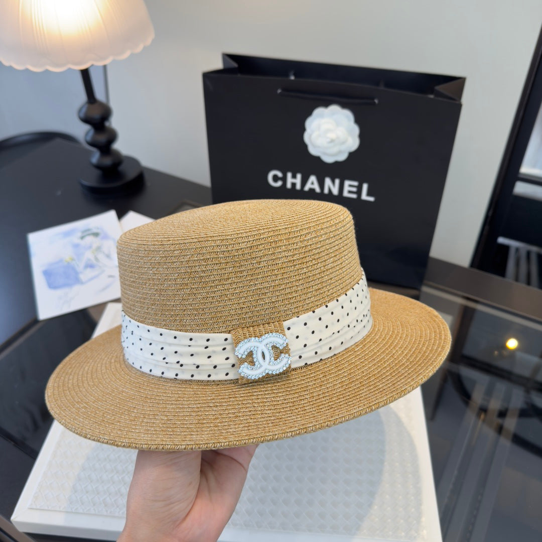 Chanel Flat-top Straw Hat 262178