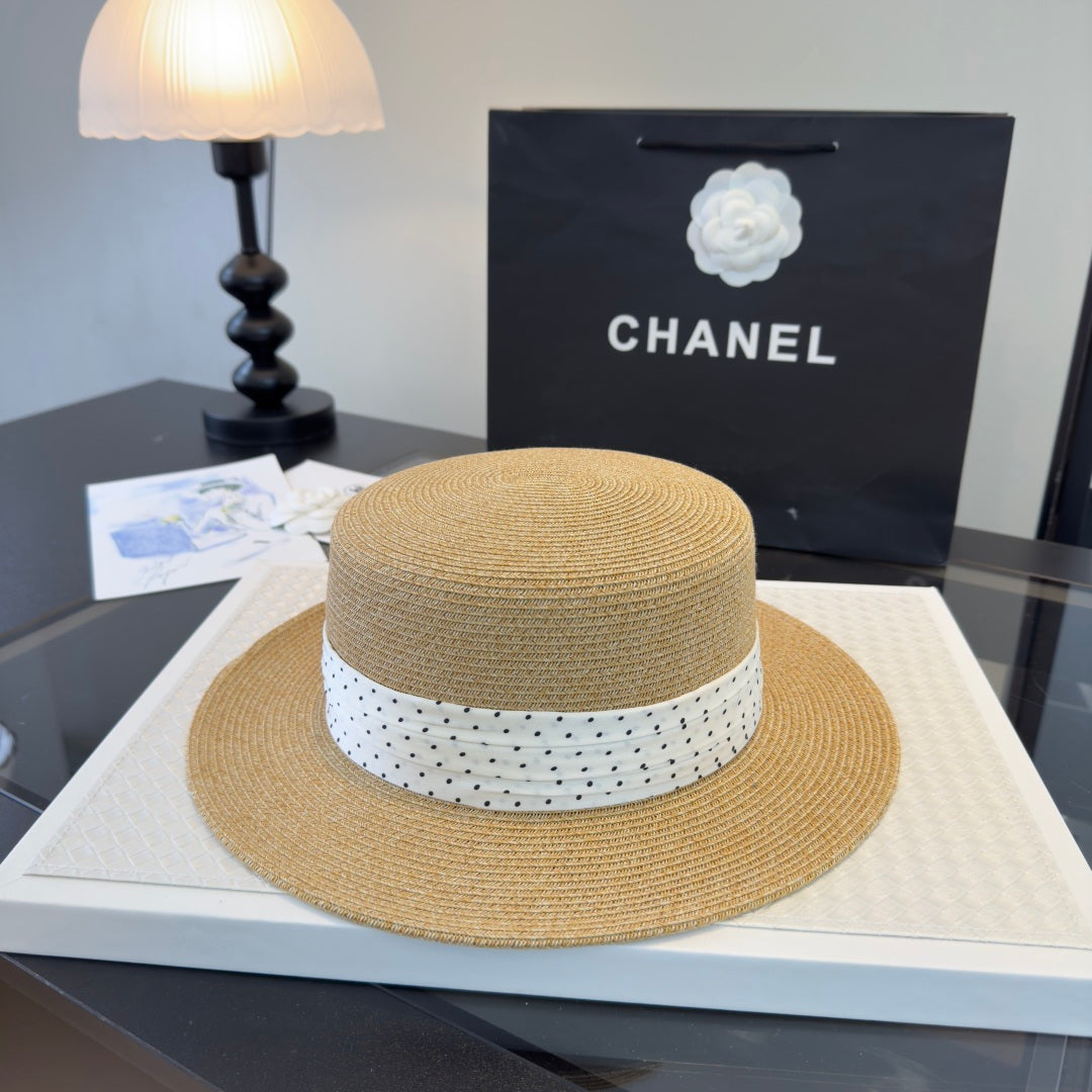 Chanel Flat-top Straw Hat 262178