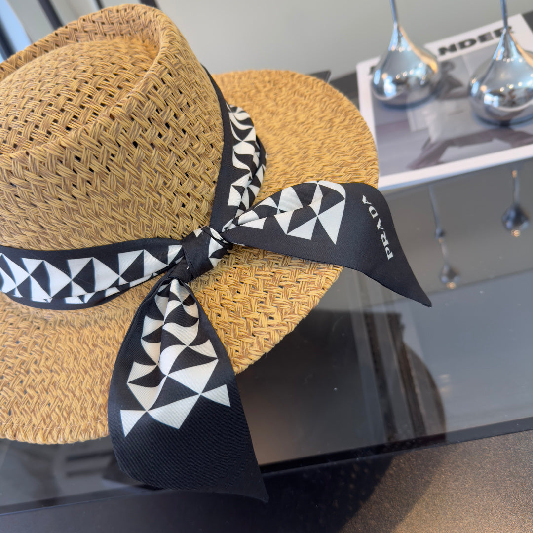 Prada Straw Brim Hat 229334