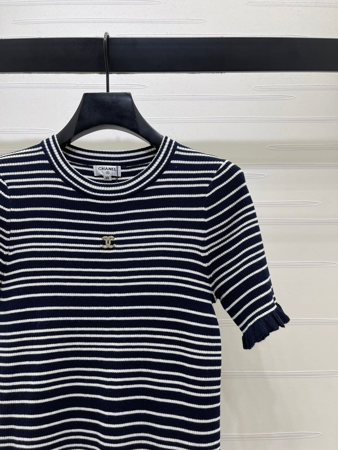 Chanel 2026 Two-tone Short-sleeved Shirt Wool 367635