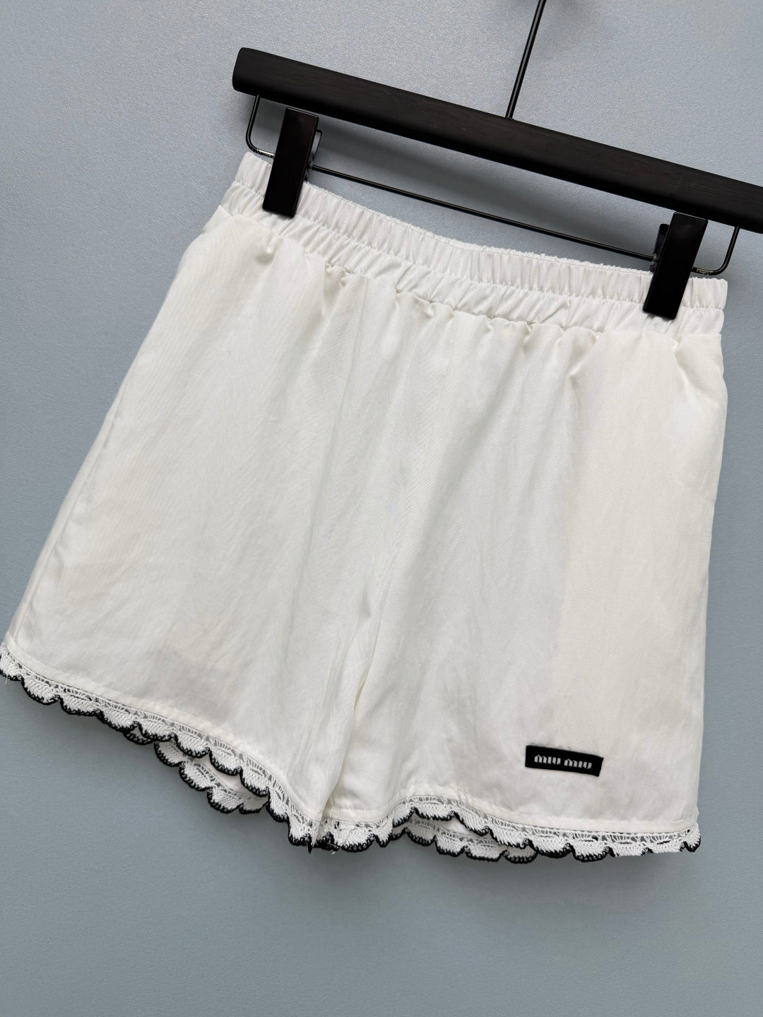 Miumiu 2026  Lace-Patch Set Black and White Cotton 269966