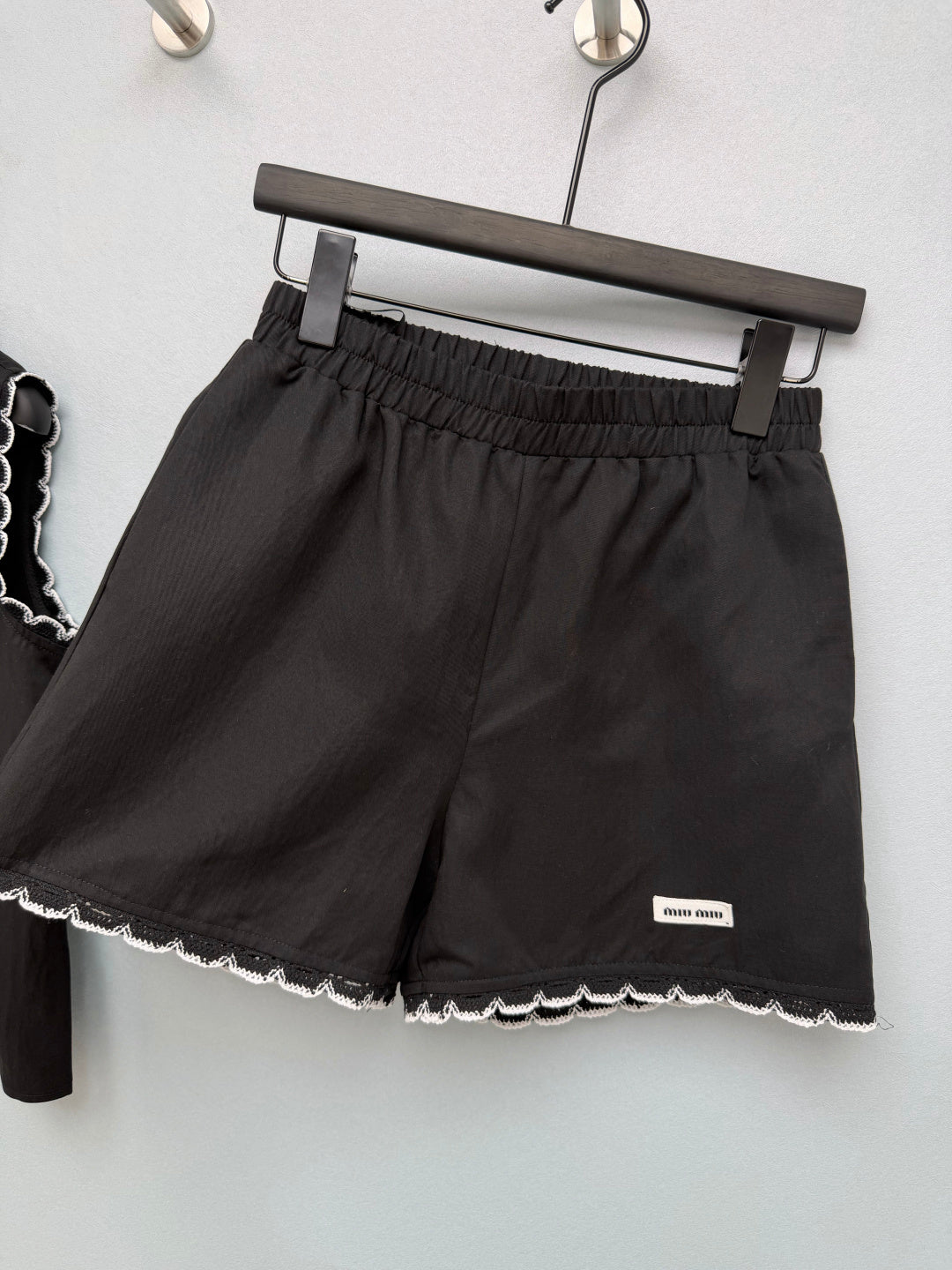 Miumiu 2026  Lace-Patch Set Black and White Cotton 269966