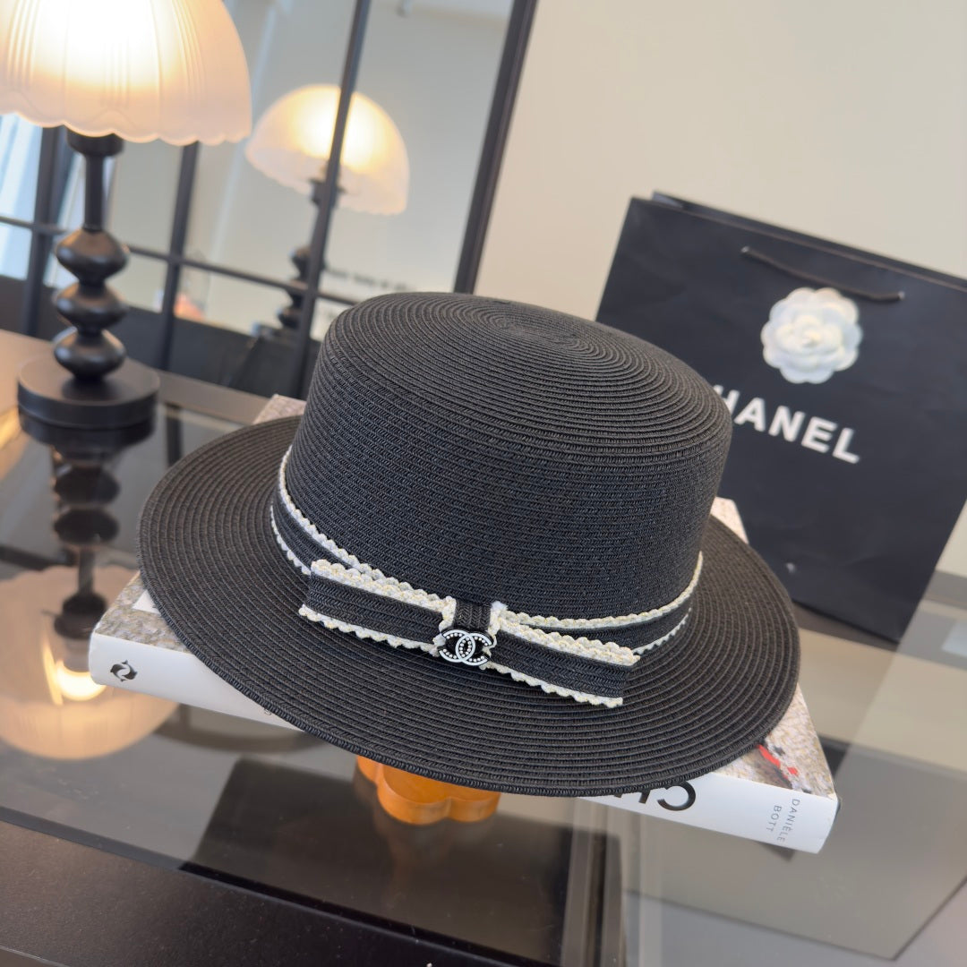 Chanel Flat-top Straw Hat 360773