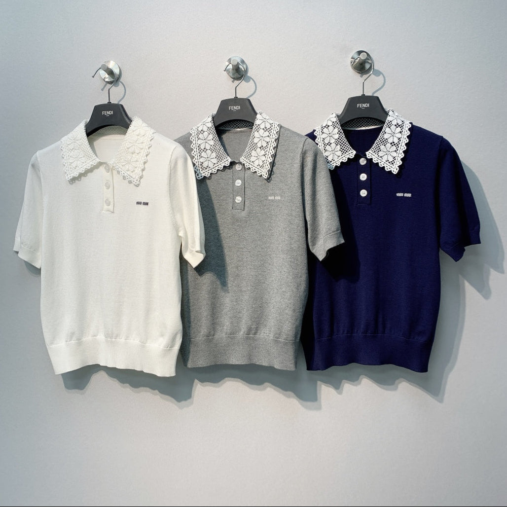 MiuMiu 2026 Polo Shirt Wool 371434