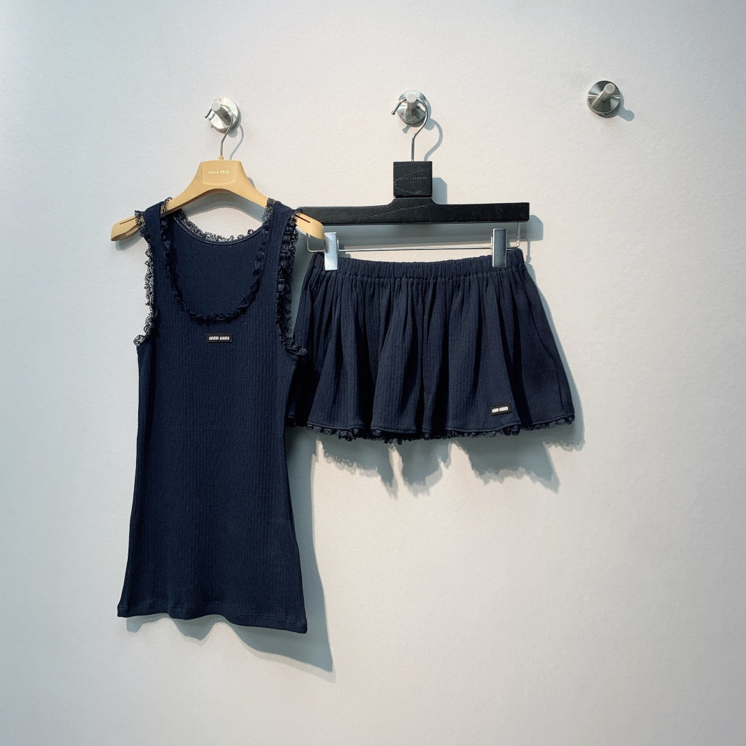 MiuMiu 2026 Set Navy Wool 392889