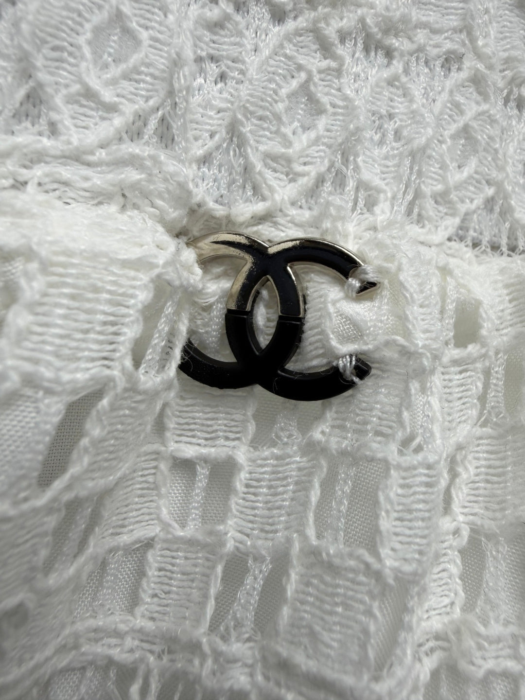 Chanel 2026 Lace Embroidery Midi Skirt Cotton 372978