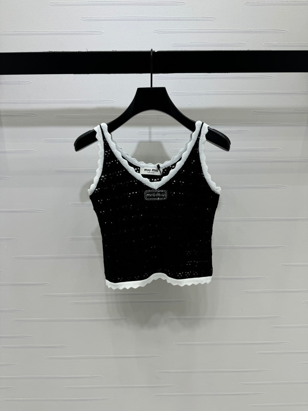 Miumiu 2026 Hollow-out Knit Camisole Wool 375025