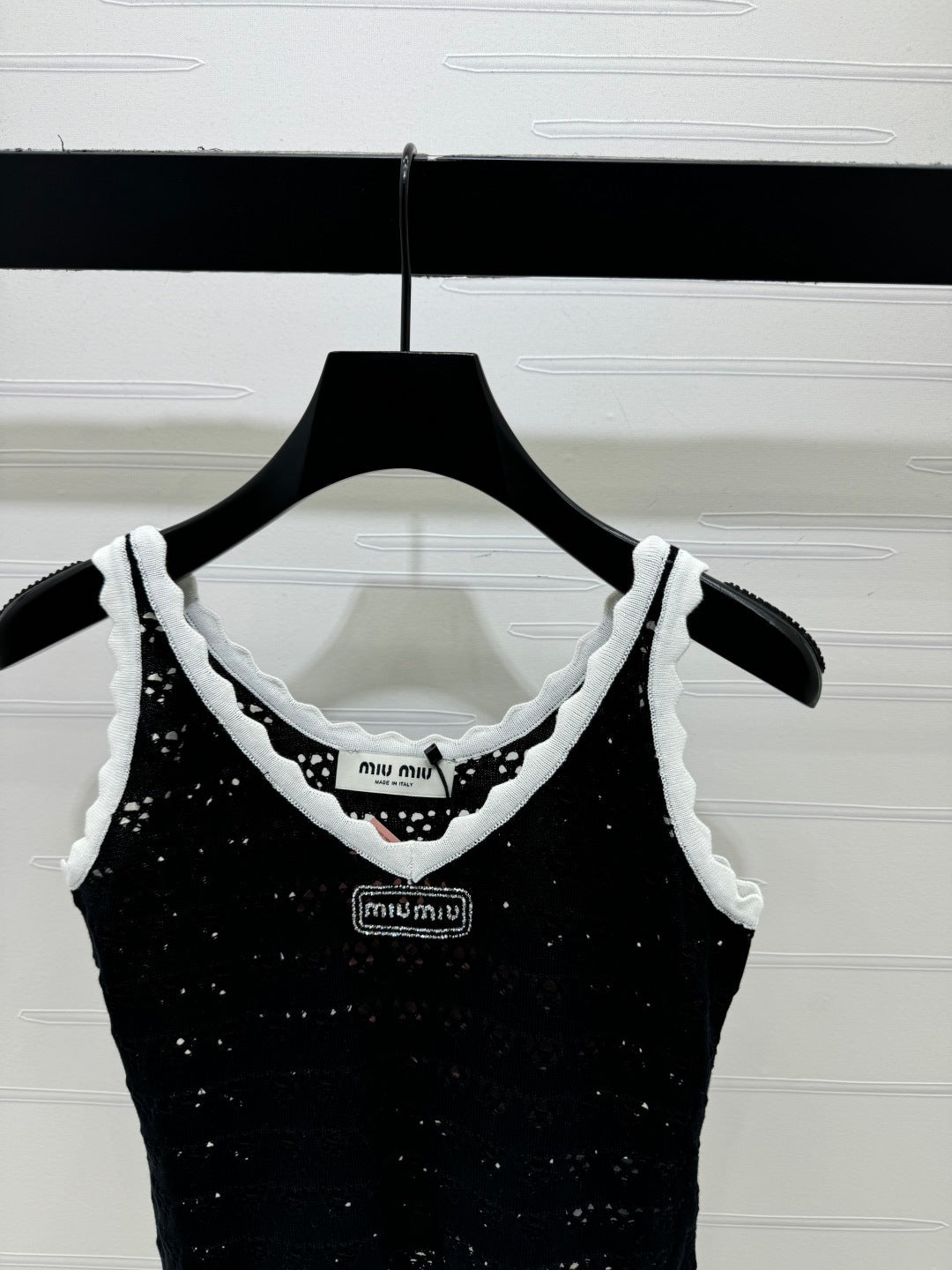 Miumiu 2026 Hollow-out Knit Camisole Wool 375025