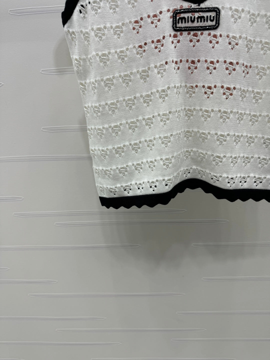 Miumiu 2026 Hollow-out Knitted Camisole Cotton 375026