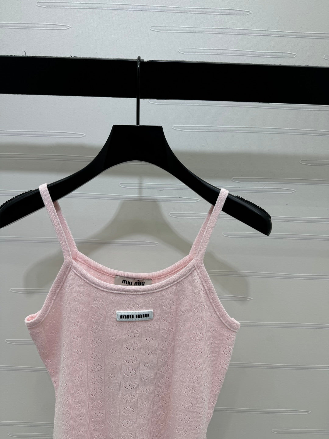 Miumiu 2026 Hollow Out Strappy Knitted Vest Wool Polester 375096