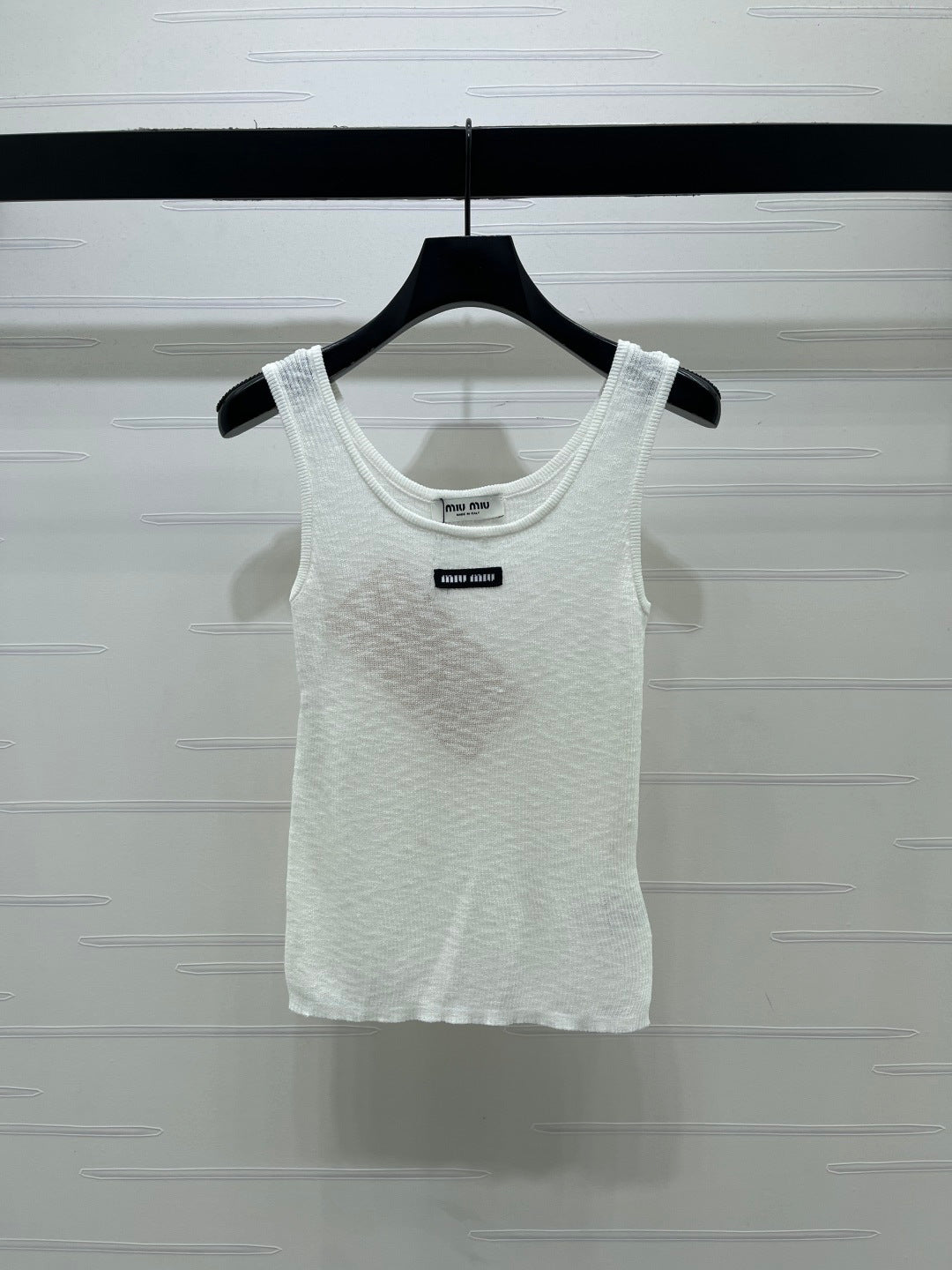 Miumiu 2026 Logo Knitted Vest Wool 375016