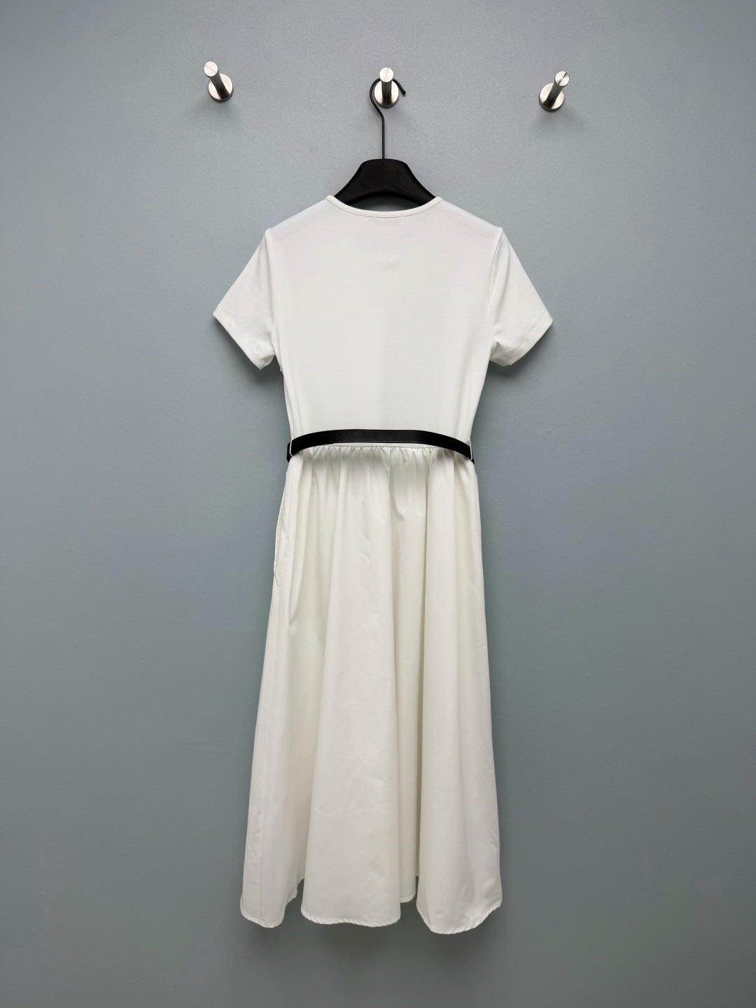 Dior 2026 Short-Sleeve Dress With Belt Polyester Cotton 377818