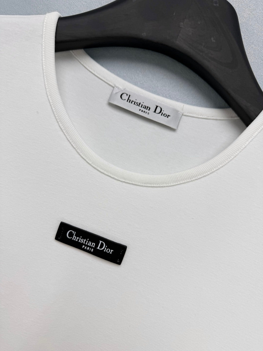 Dior 2026 Short-Sleeve Dress With Belt Polyester Cotton 377818
