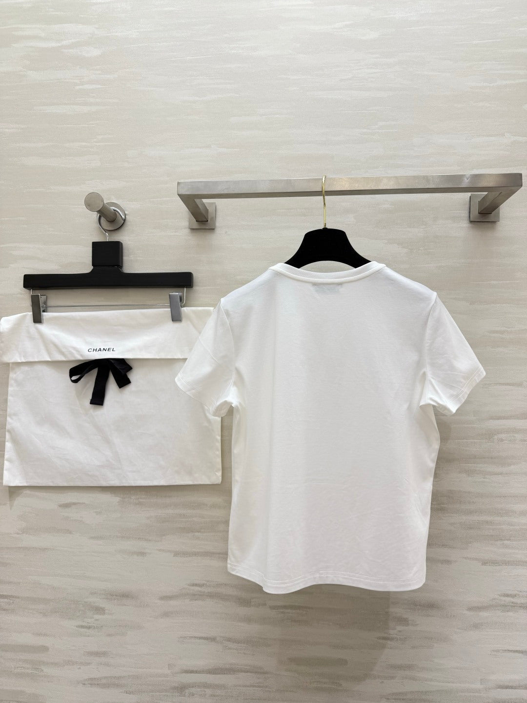 Chanel 2026 Sequin Letter T-shirt Cotton 377553