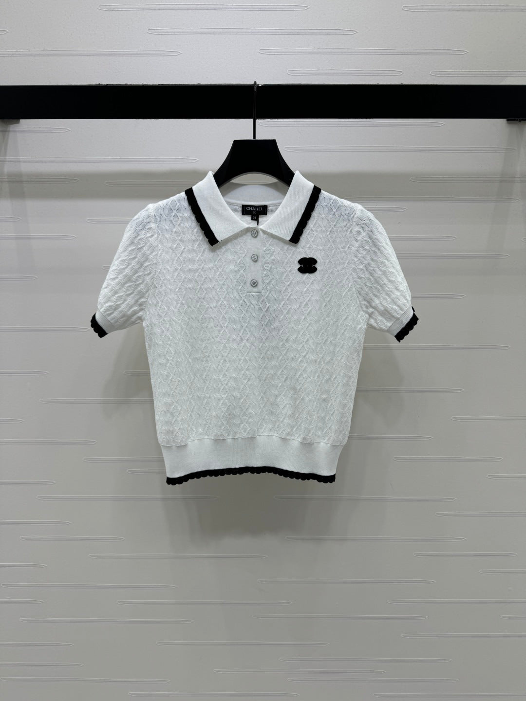 Chanel 2026 Preppy Style Knitted Polo Shirt Cotton 380688