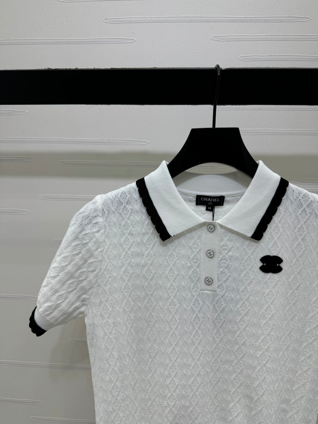 Chanel 2026 Preppy Style Knitted Polo Shirt Cotton 380688