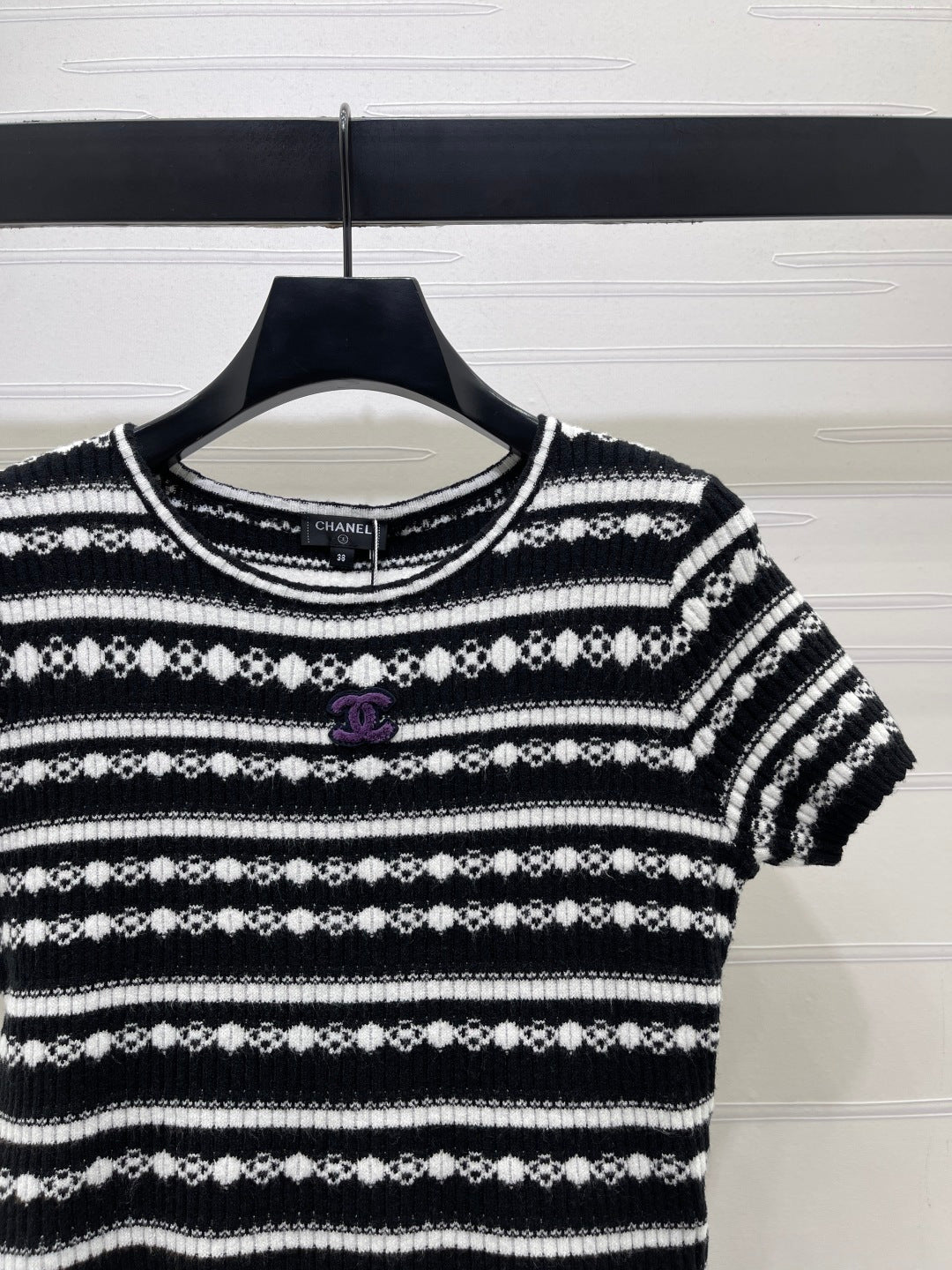 Chanel 2026 Crochet Knit Short Sleeve Cotton Polyamide 380684