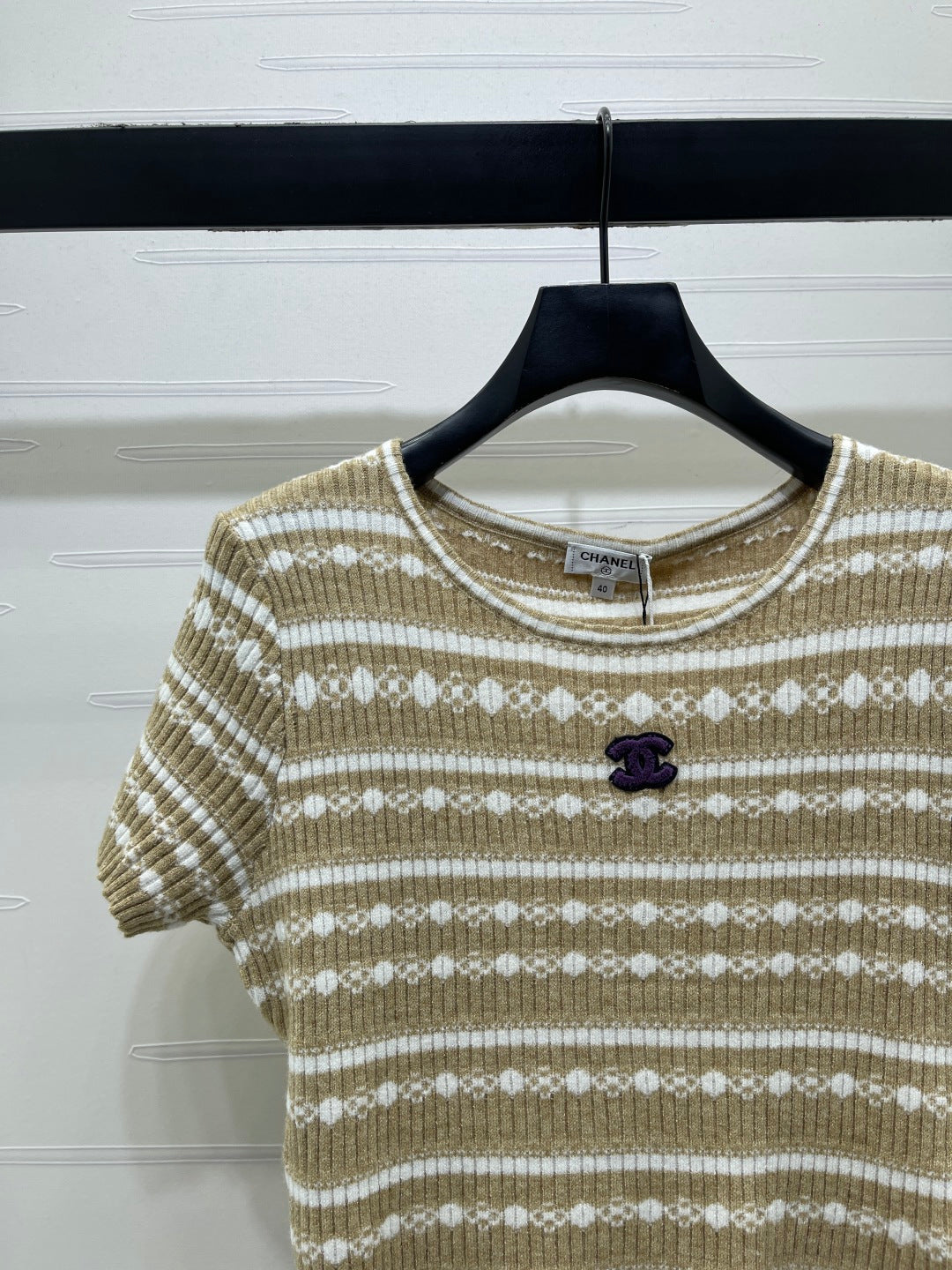 Chanel 2026 Crochet Knit Short Sleeve Cotton Polyamide 380684