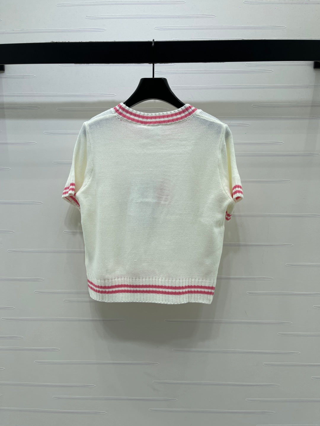 Dior 2026 Embroidered Knit Short-sleeved Shirt Cotton Wool 398791