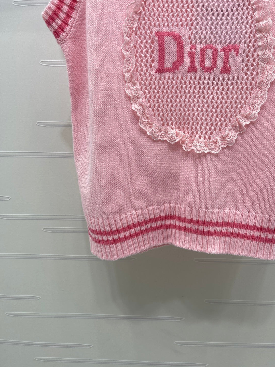 Dior 2026 Embroidered Knit Vest Cotton Wool 380824