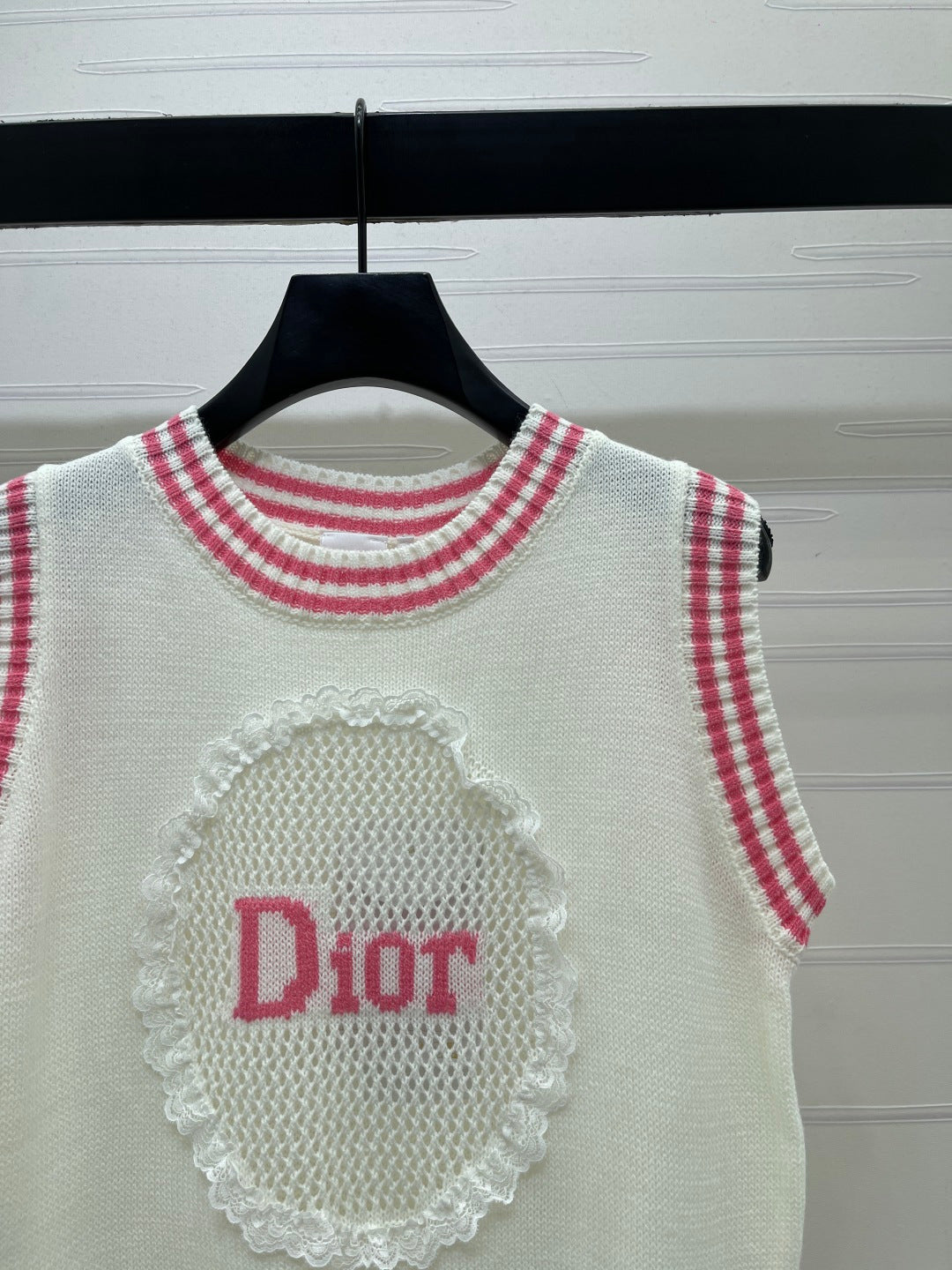 Dior 2026 Embroidered Knit Vest Cotton Wool 380824