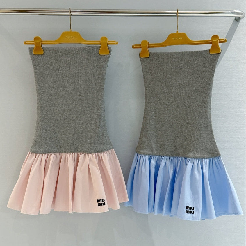Miumiu 2026 Strapless Dress Cotton 444940