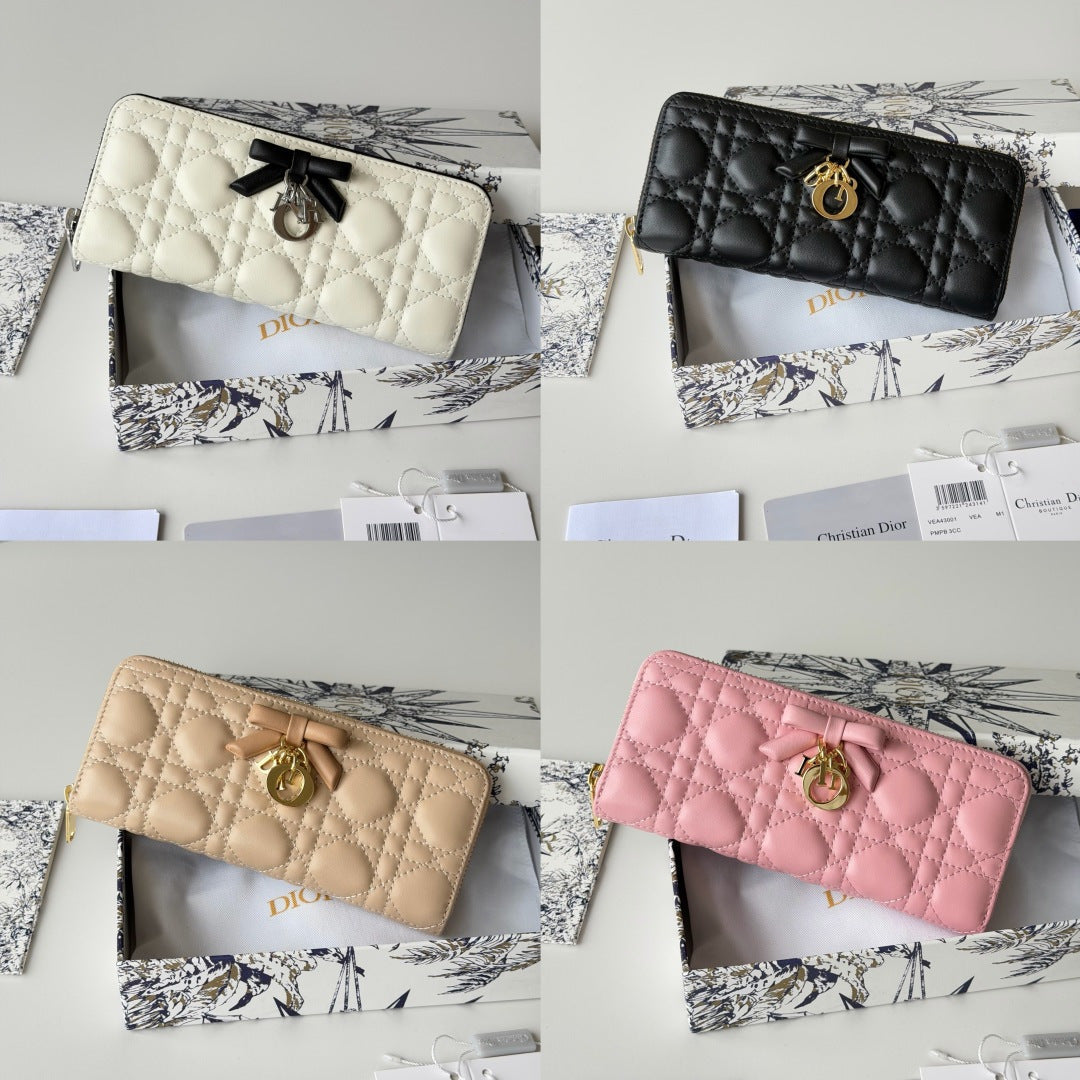 Dior 2026 Freesia Wallet and Card Holder Lambskin 156789