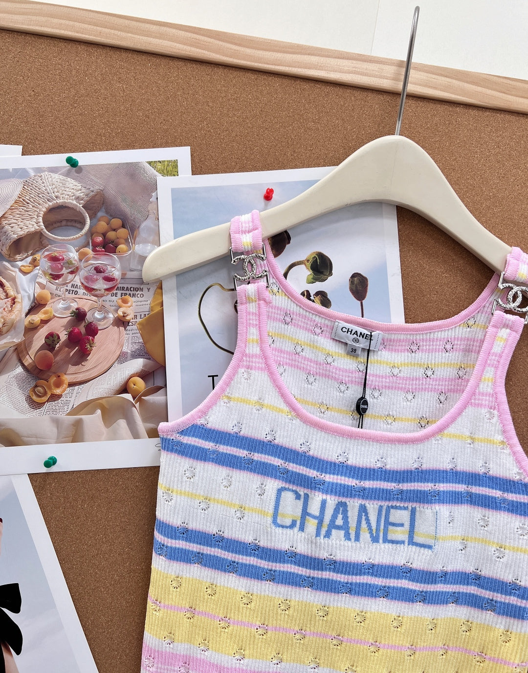 Chanel 2026 Striped Knit Tank Top Wool 481932