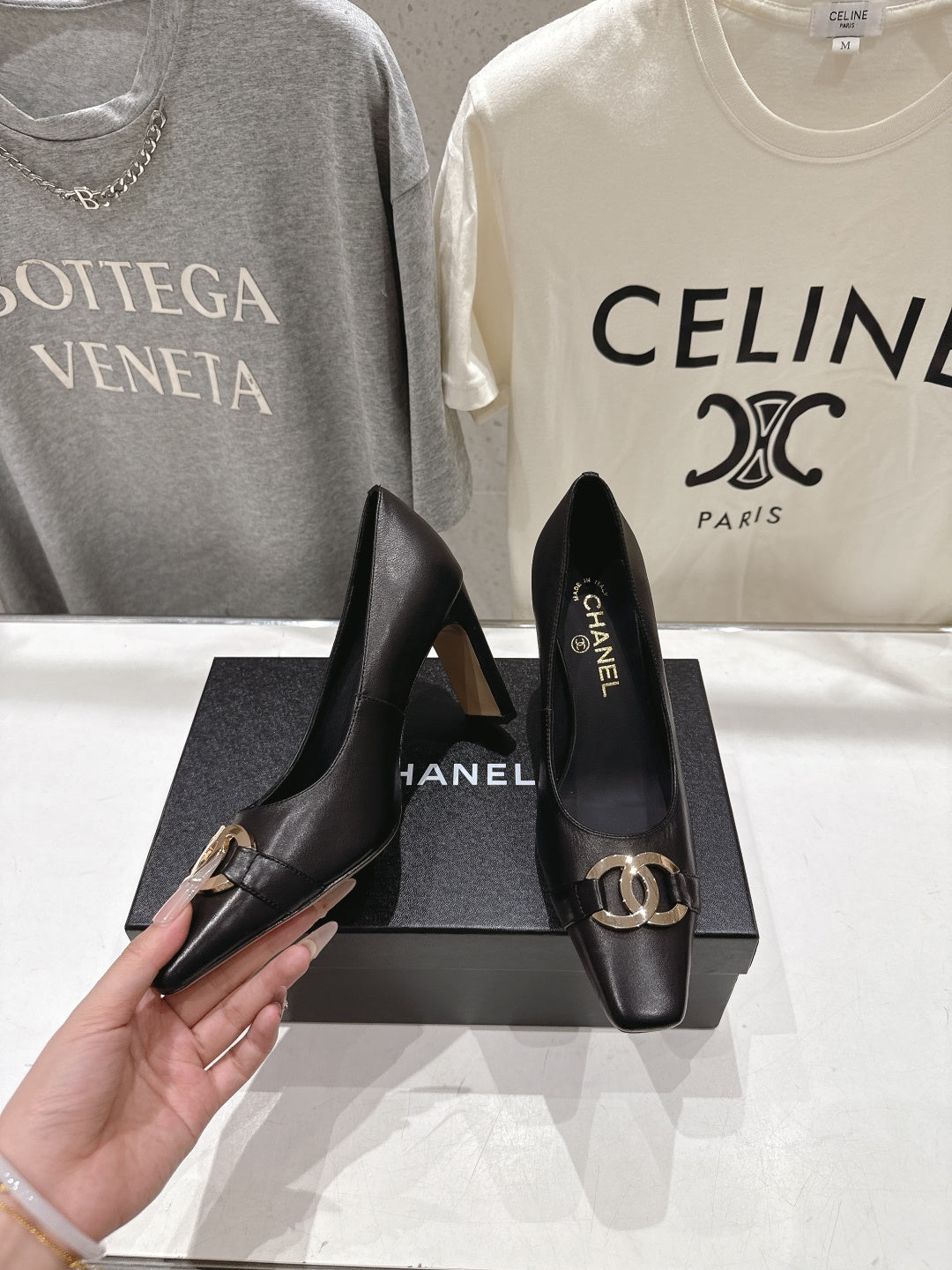 Chanel 2026 Double C Logo Pump 90mm Sheepskin 852620