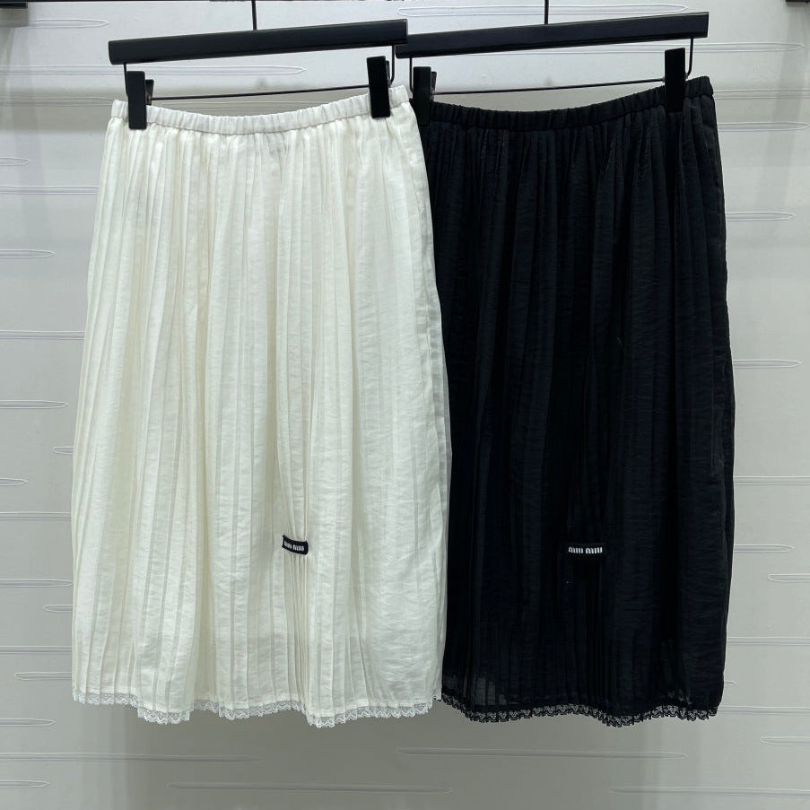 Miumiu 2026 Midi Skirt Cotton Linen 392682