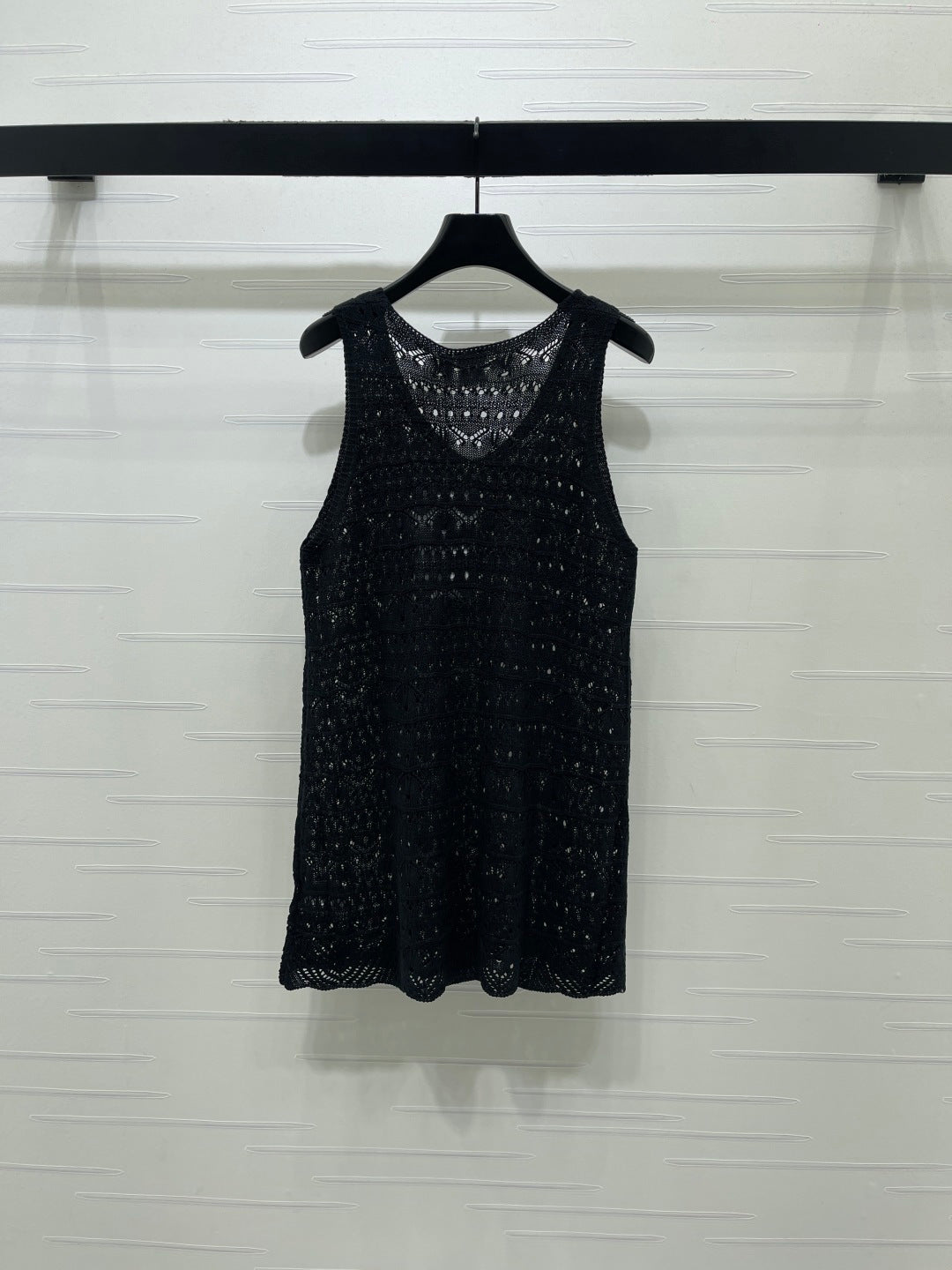 Dior 2026 Hollow-out Long Knitted Vest Dress Cotton 517619